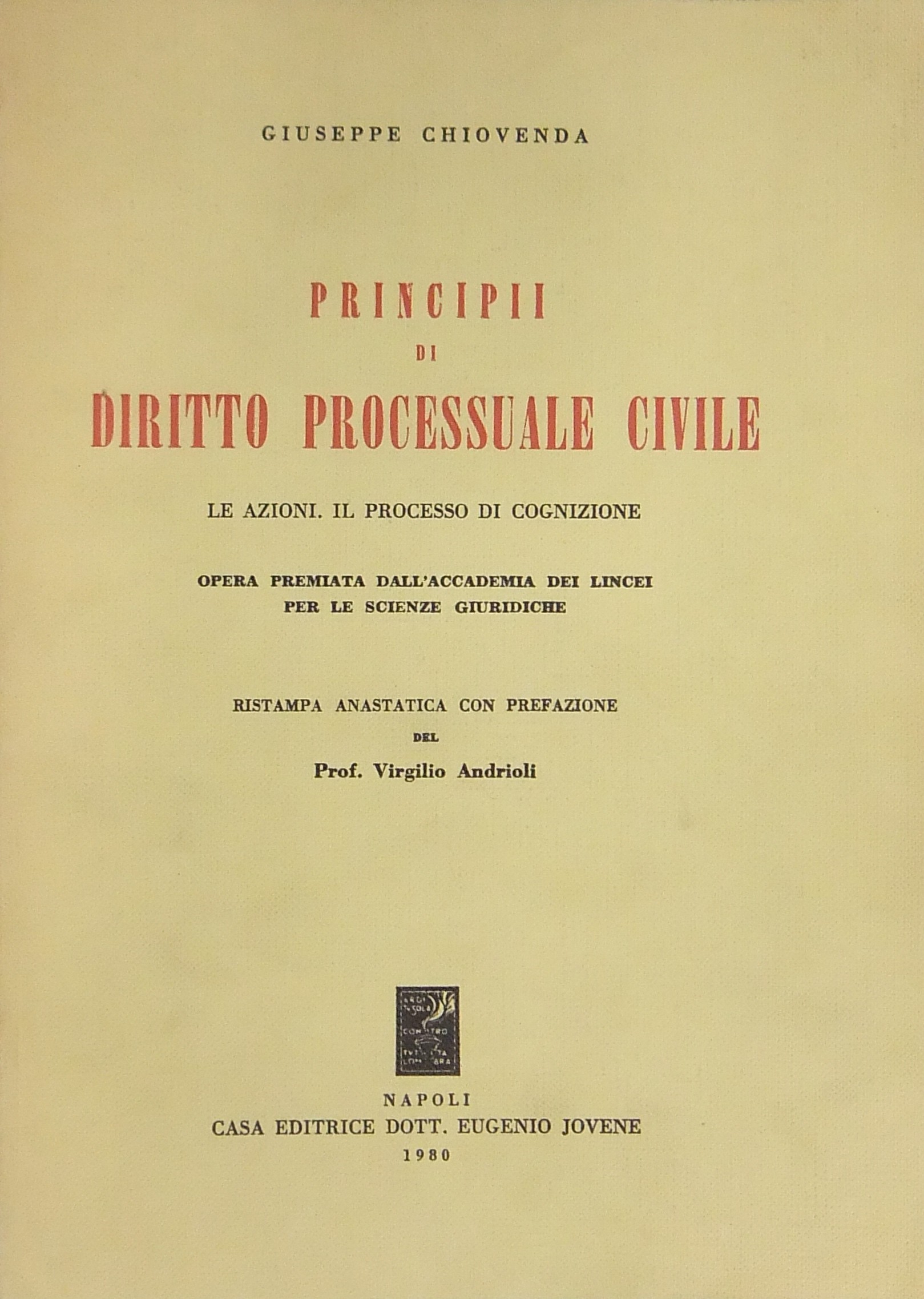 Principii di diritto processuale civile. Le azioni