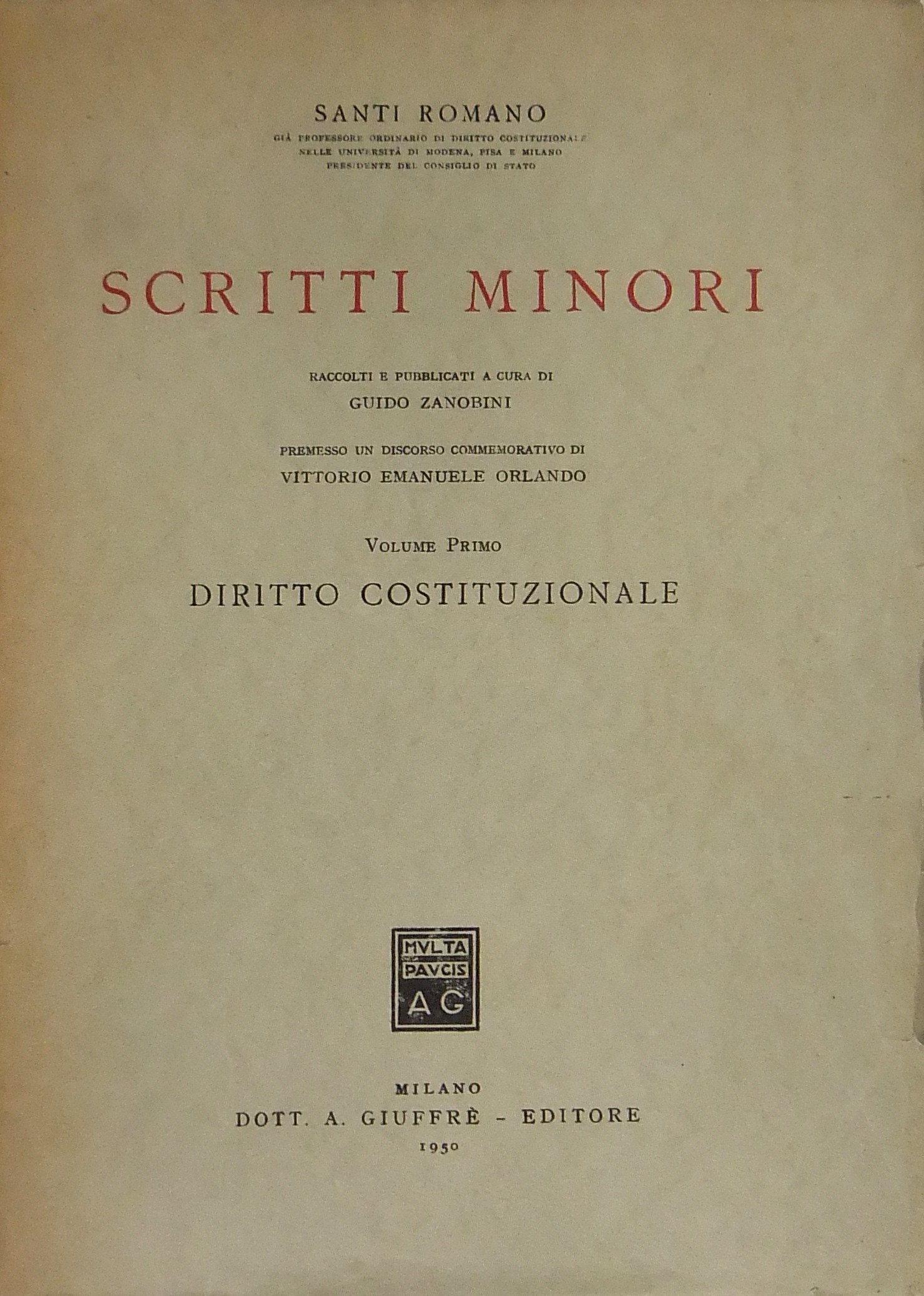 Scritti minori.
