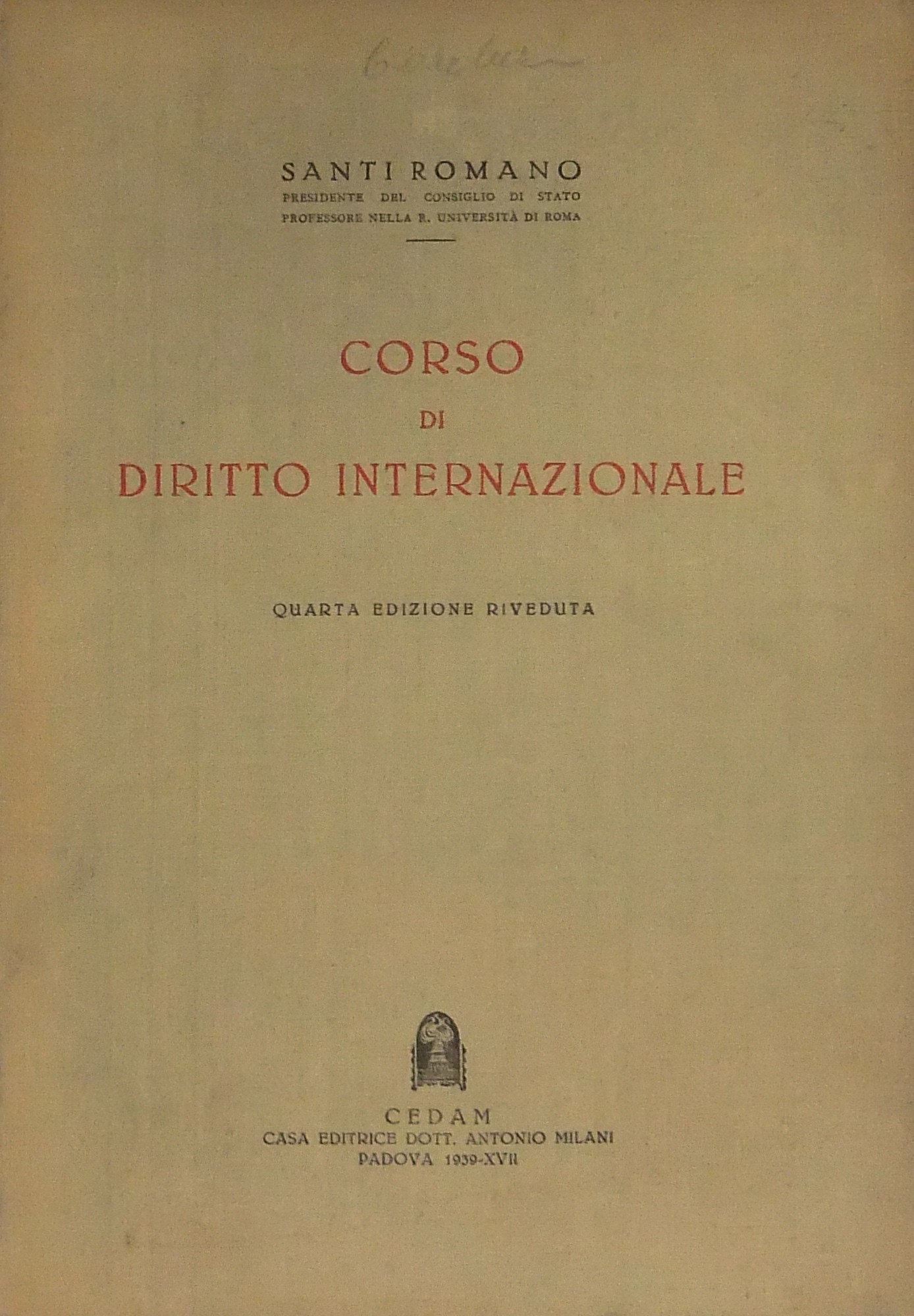 Corso di diritto internazionale