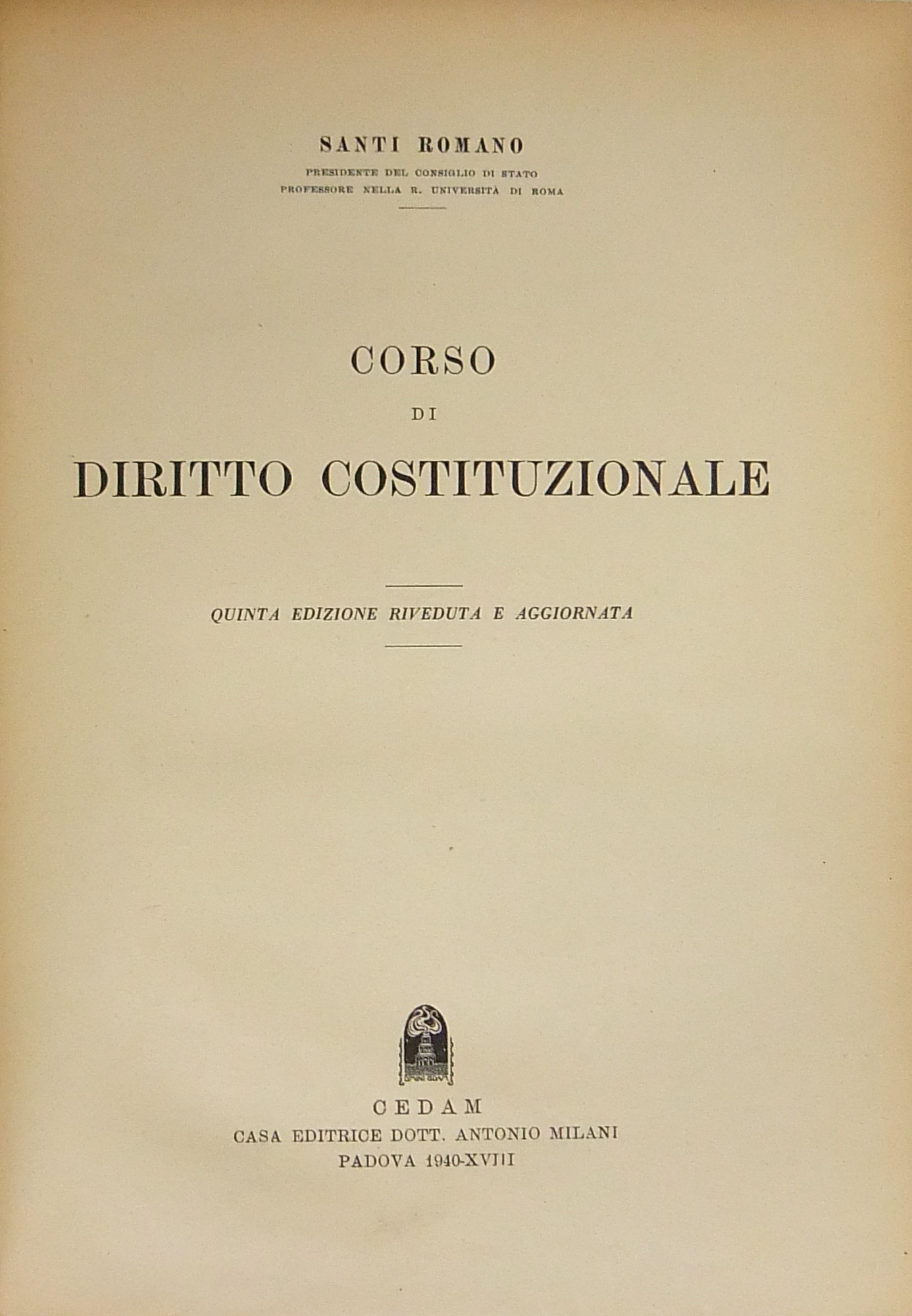 Corso di diritto costituzionale