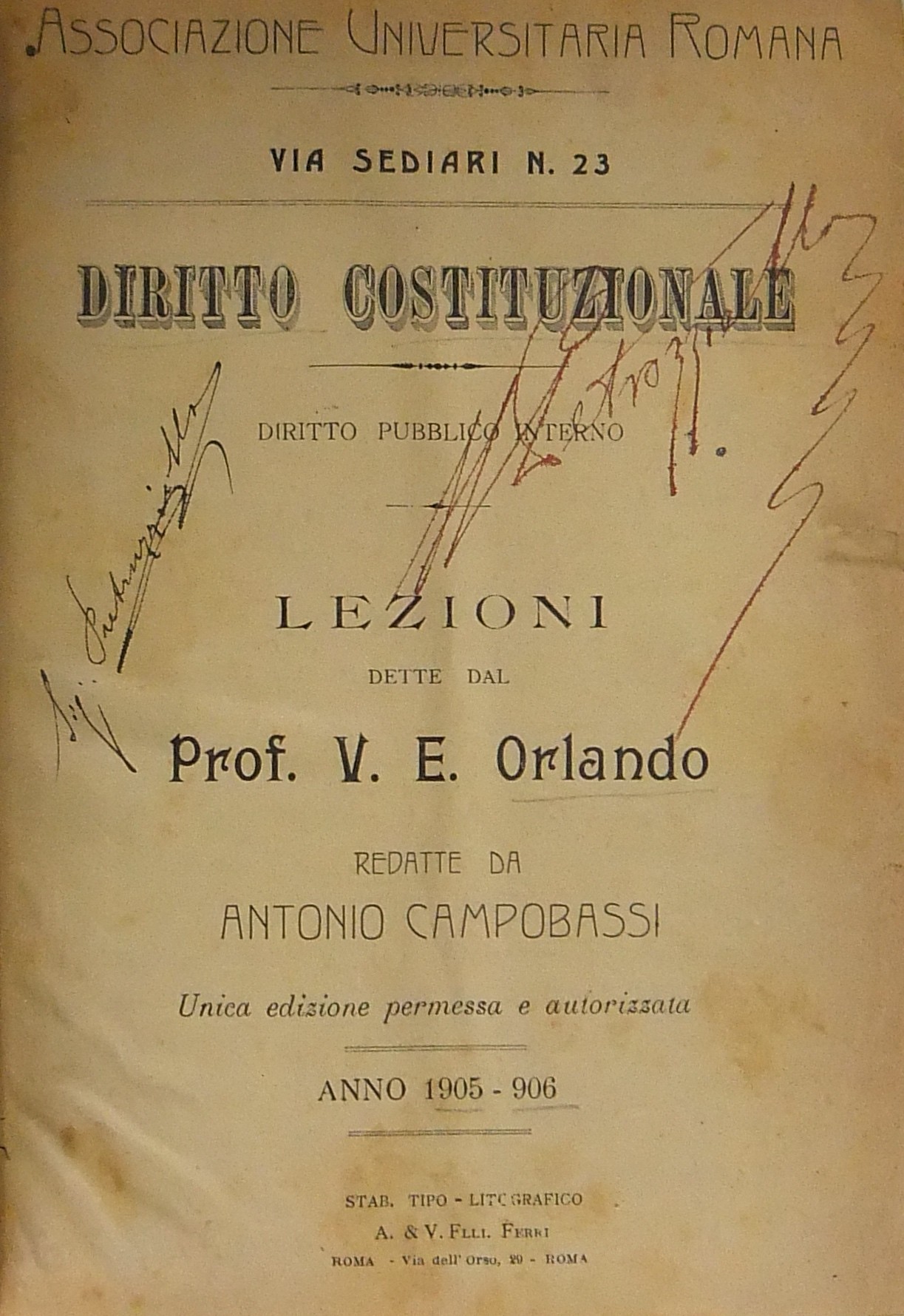 Diritto costituzionale. Diritto pubblico interno.