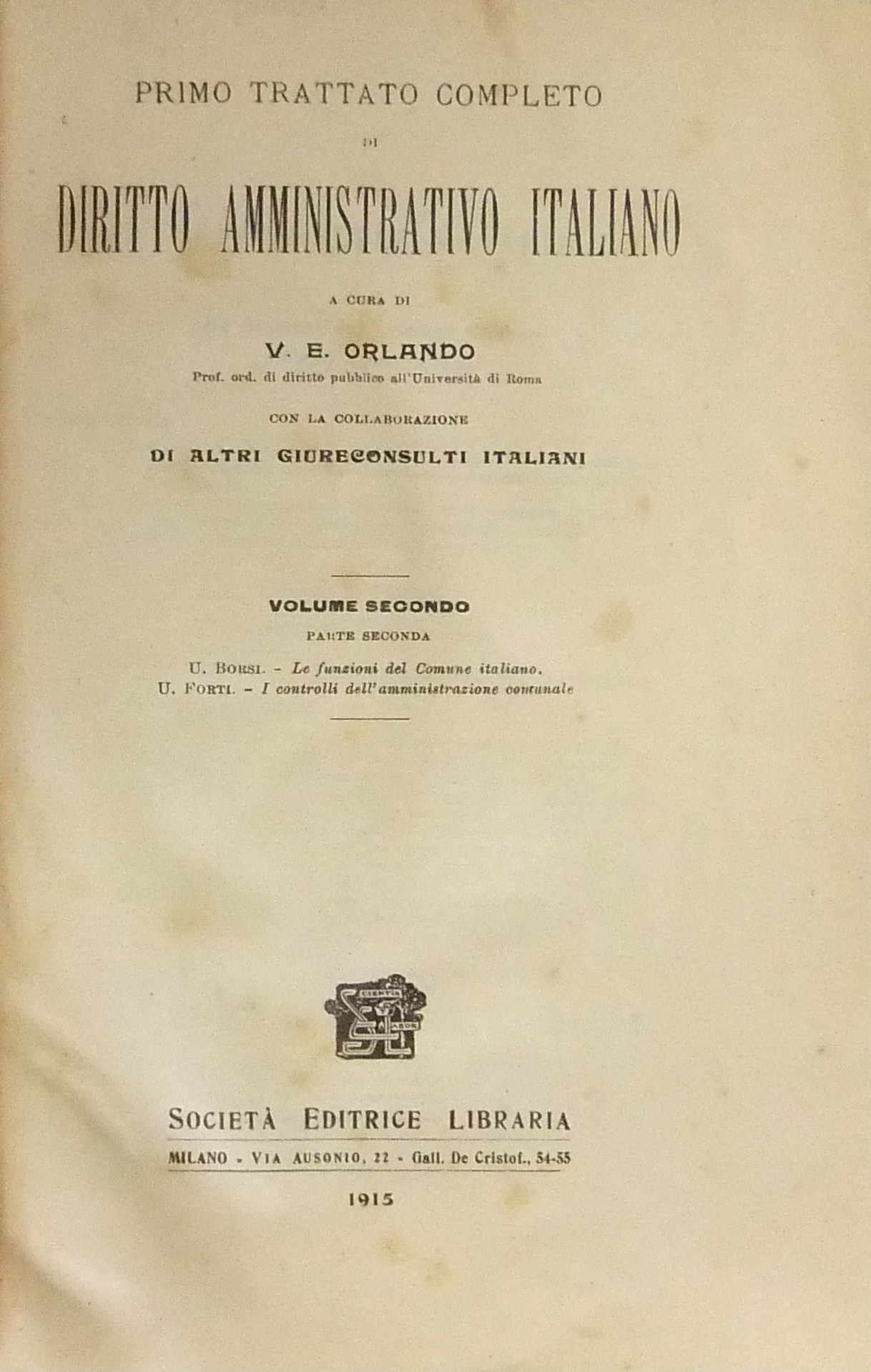 Primo trattato completo di diritto amministrativo