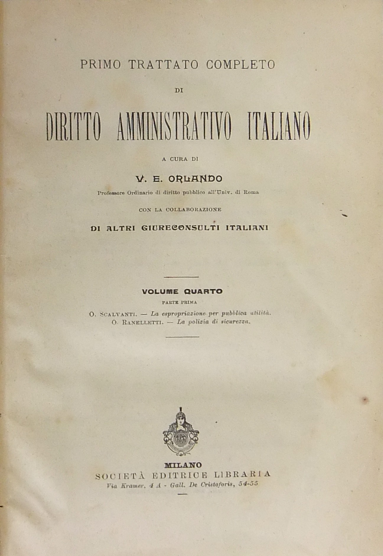 Primo trattato completo di diritto amministrativo
