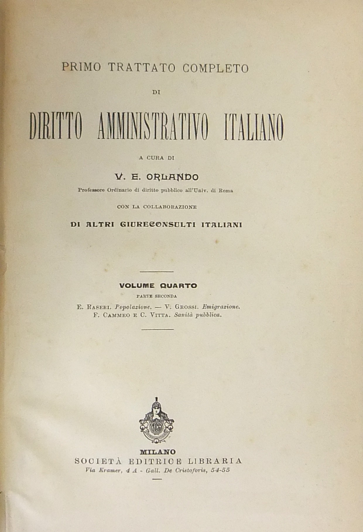 Primo trattato completo di diritto amministrativo