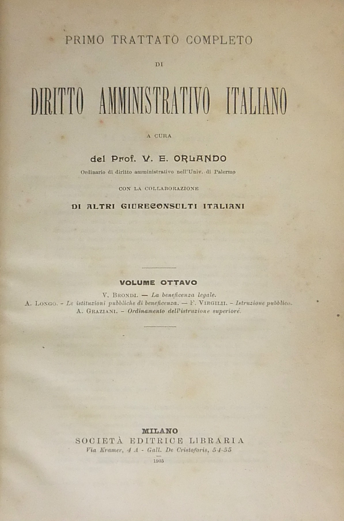 Primo trattato completo di diritto amministrativo