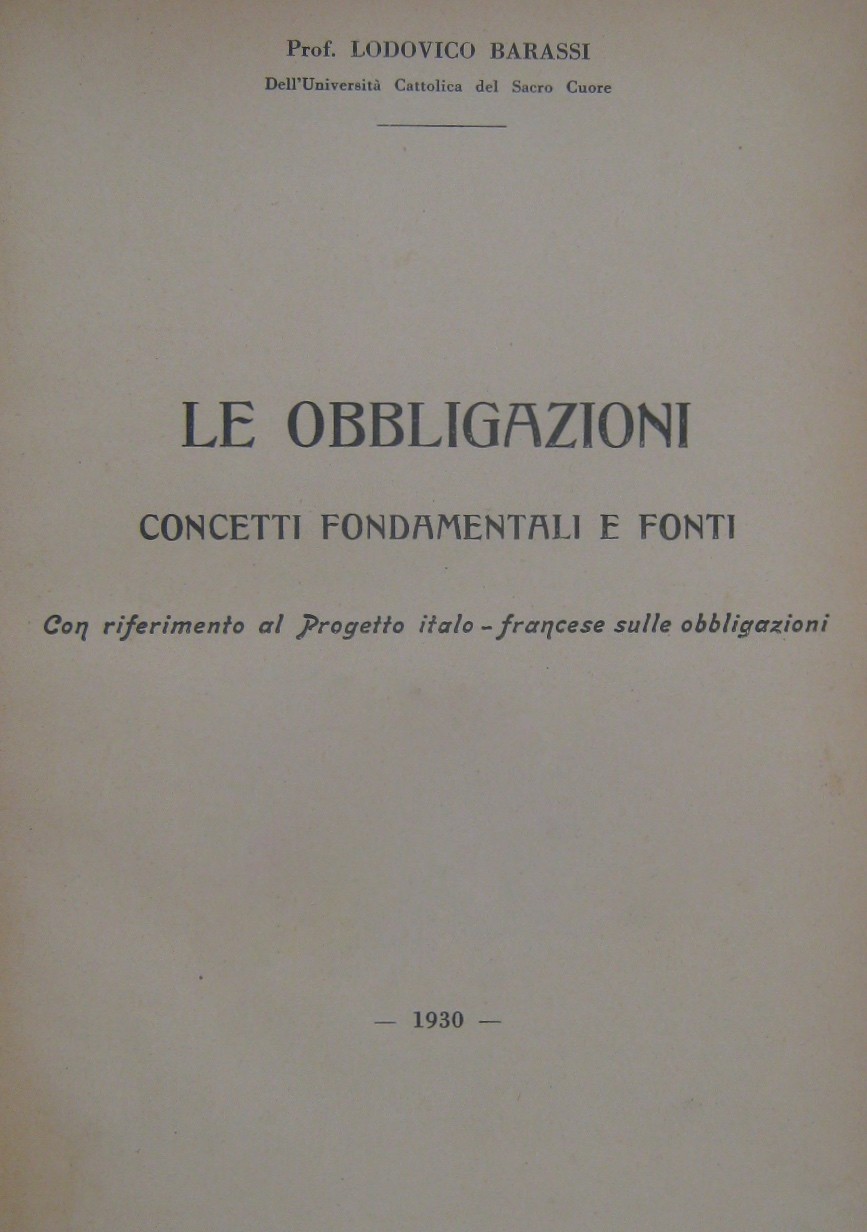 Le obbligazioni. Concetti fondamentali e fonti. Co