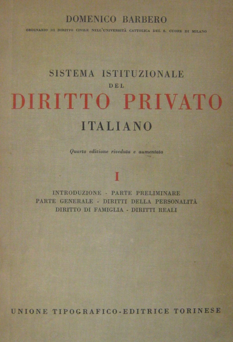 Sistema istituzionale del diritto privato italiano