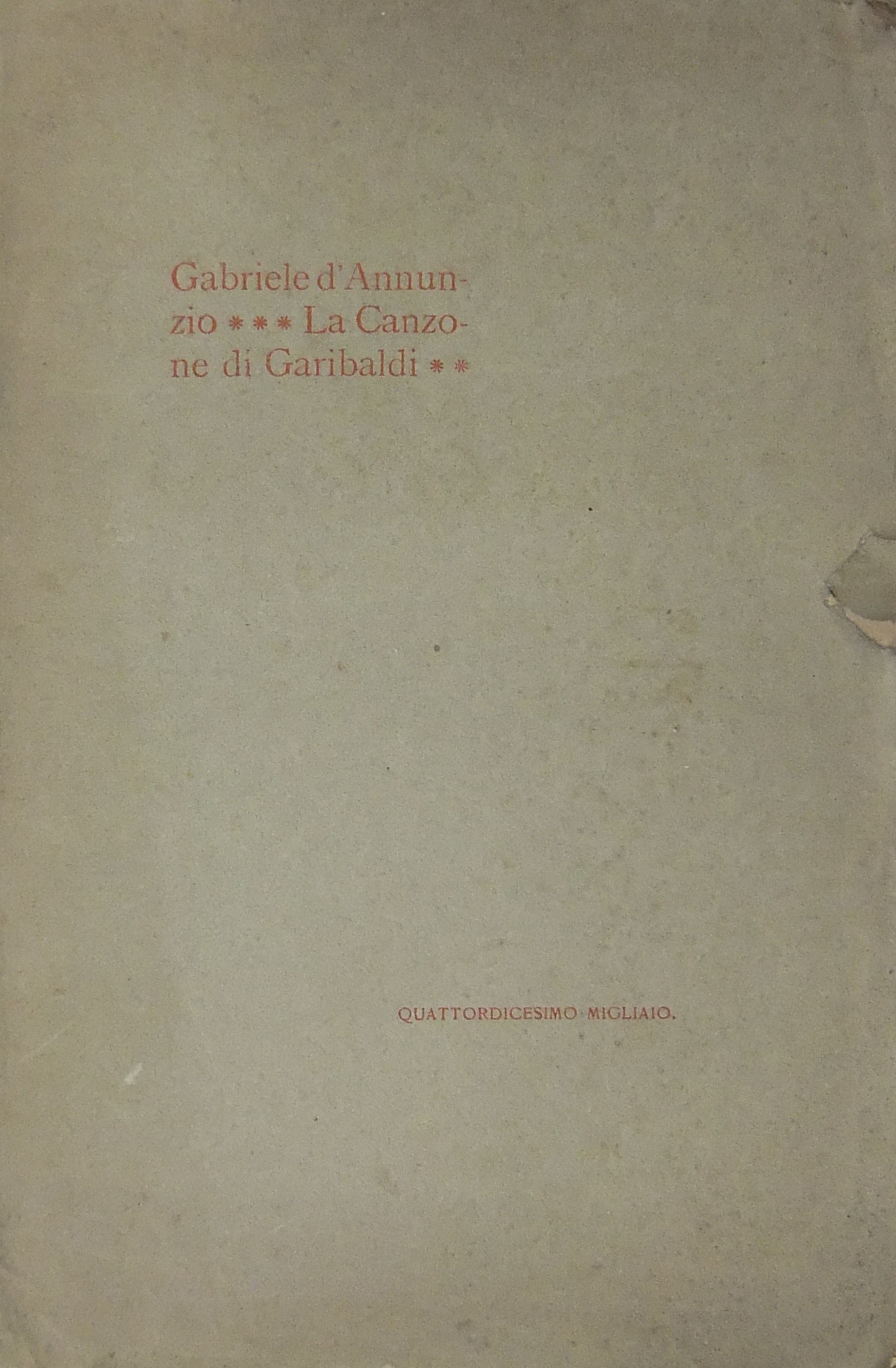 La canzone di Garibaldi