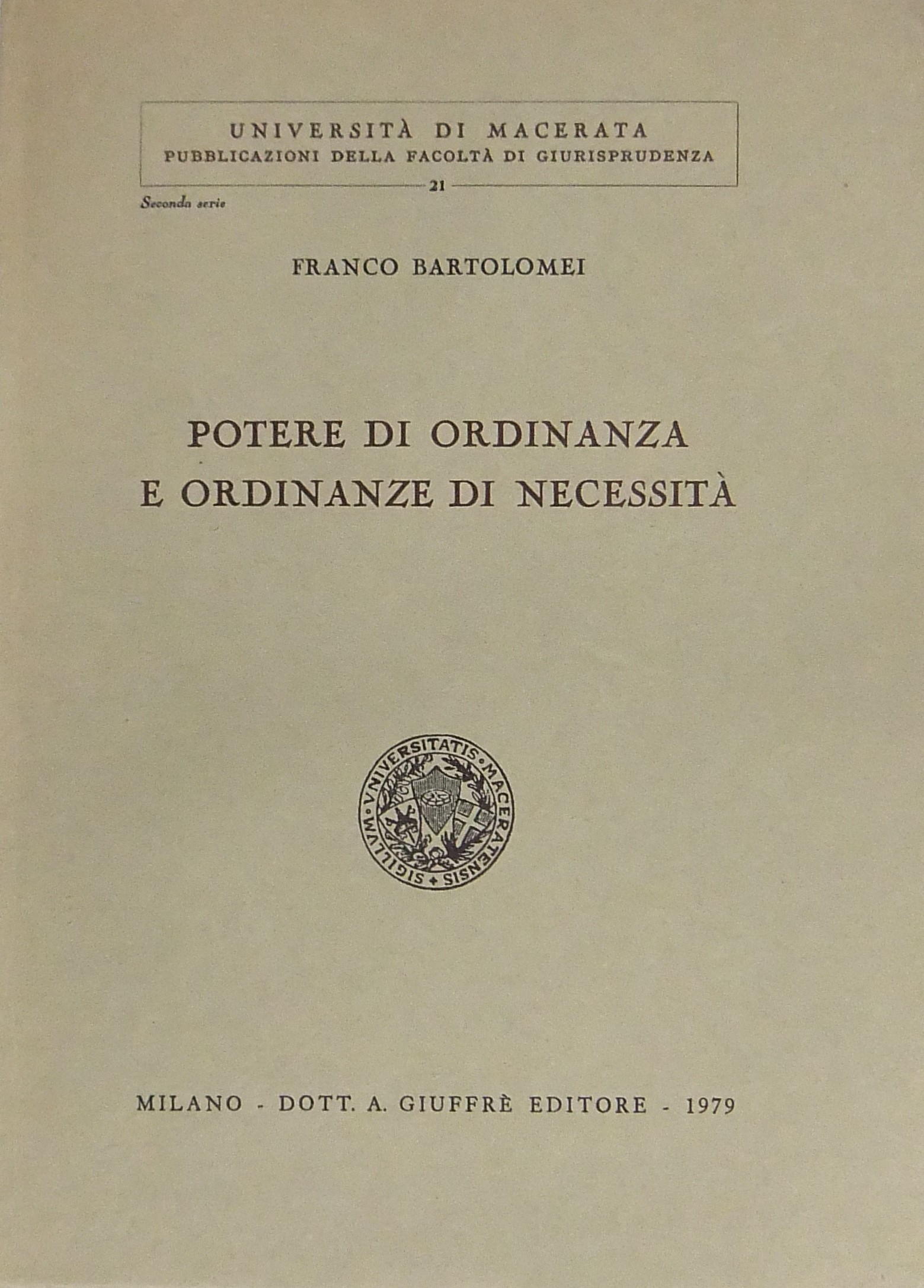 Potere di ordinanza e ordinanze di necessità