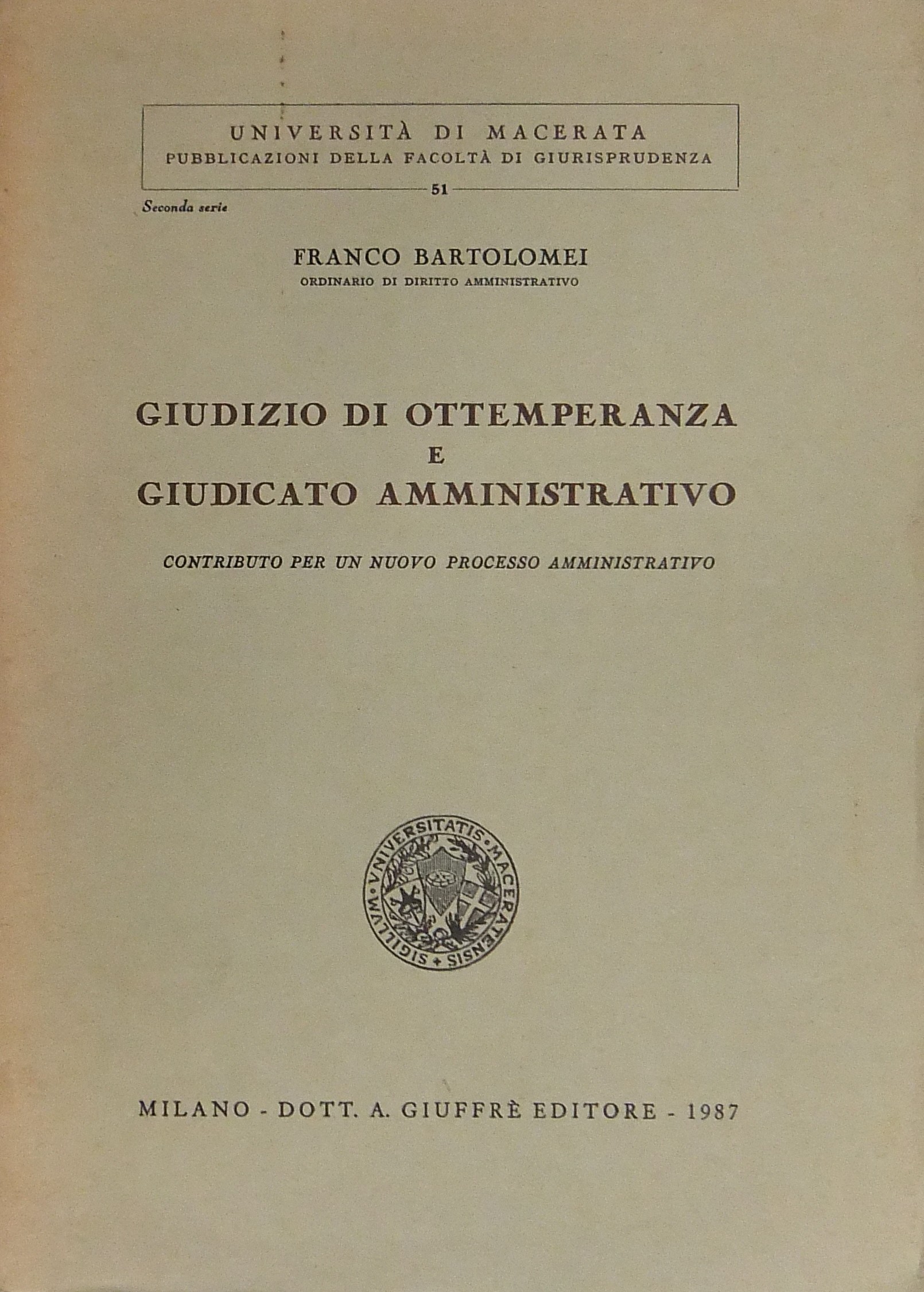 Giudizio di ottemperanza e giudicato amministrativ