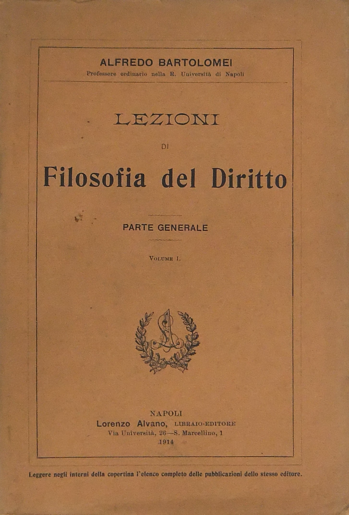 Lezioni di filosofia del diritto. Anno scolastico