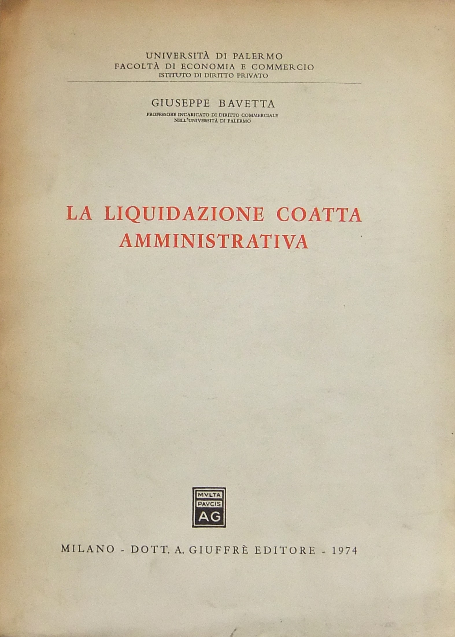La liquidazione coatta amministrativa
