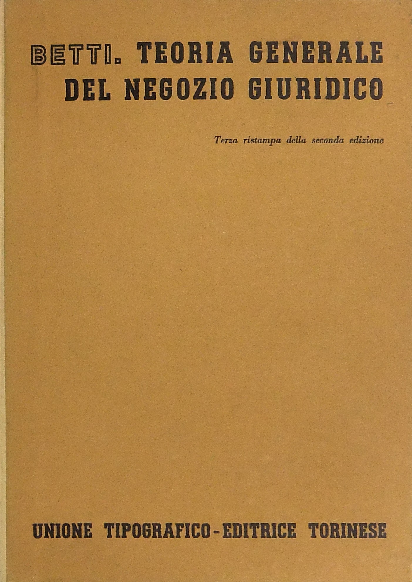 Teoria generale del negozio giuridico