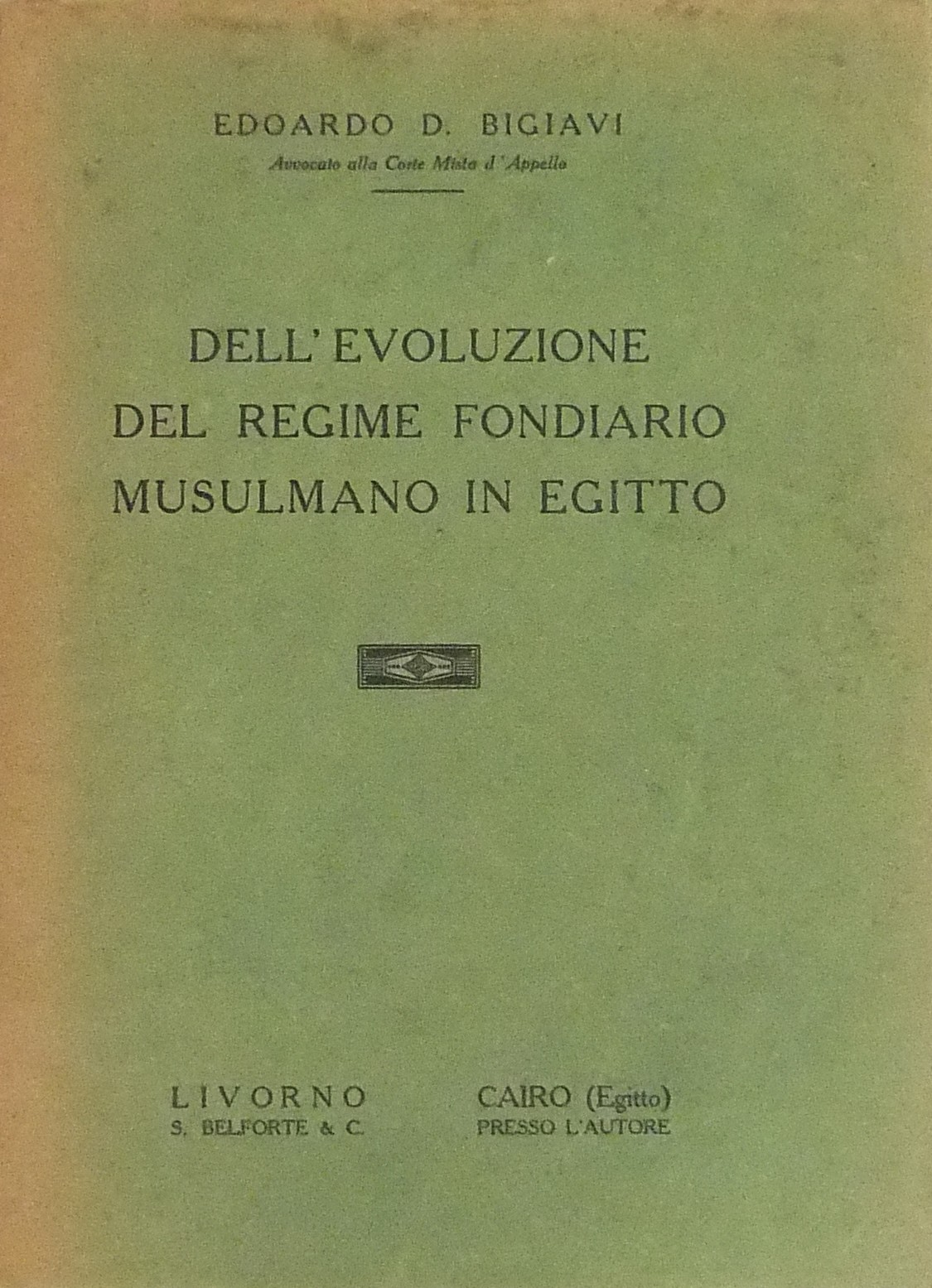 Dell'evoluzione del regime fondiario musulmano in
