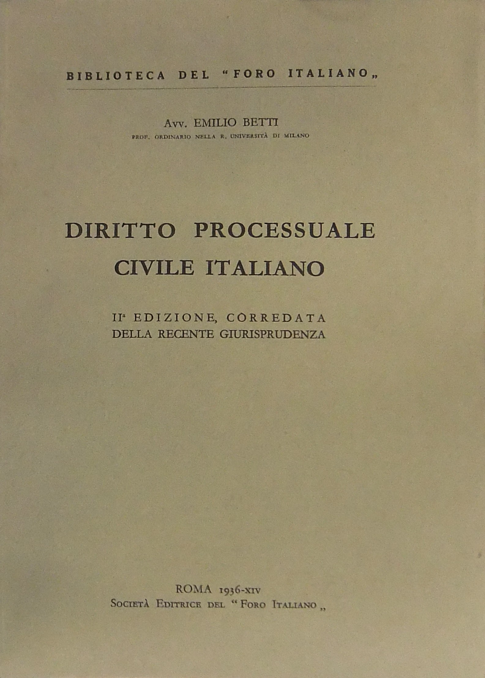 Diritto processuale civile italiano