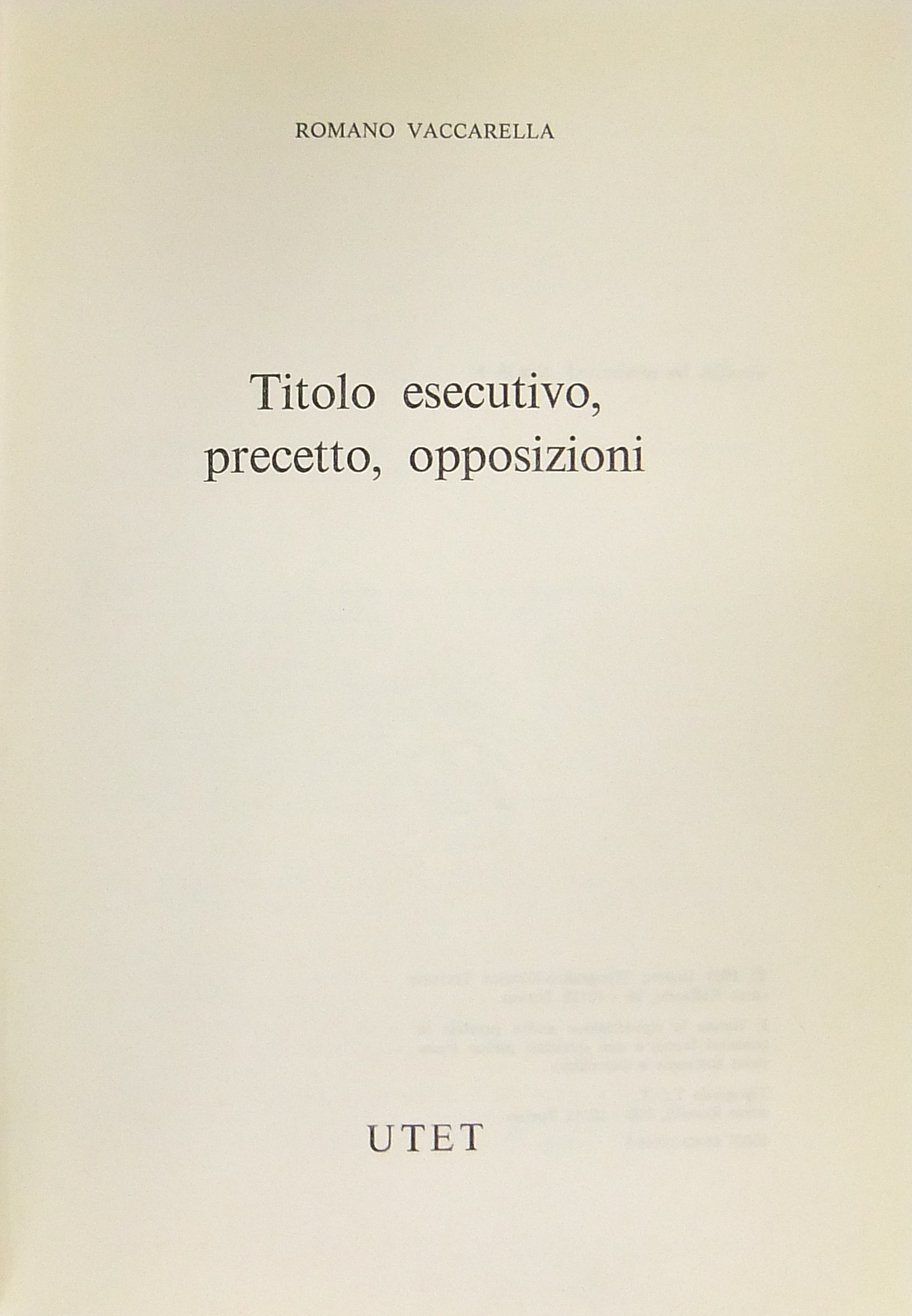 Titolo esecutivo precetto opposizioni