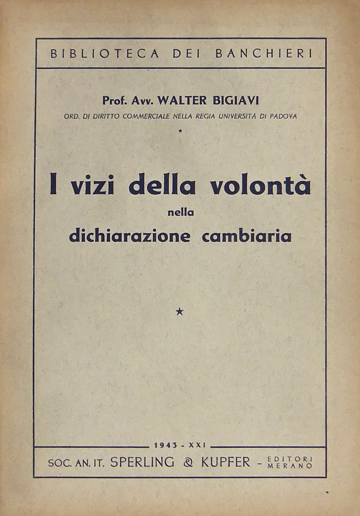 I vizi della volontà nella dichiarazione cambiaria