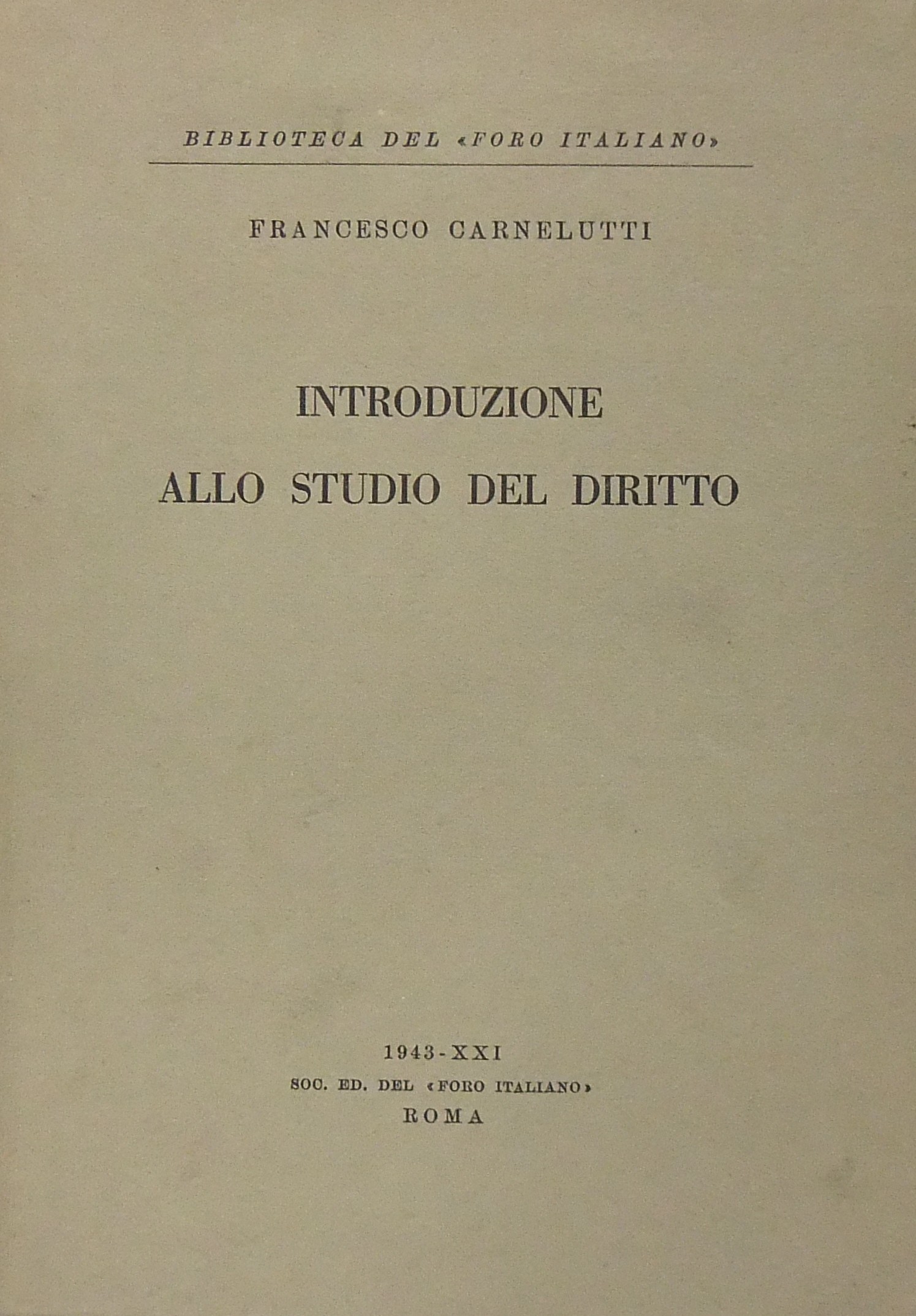 Introduzione allo studio del diritto