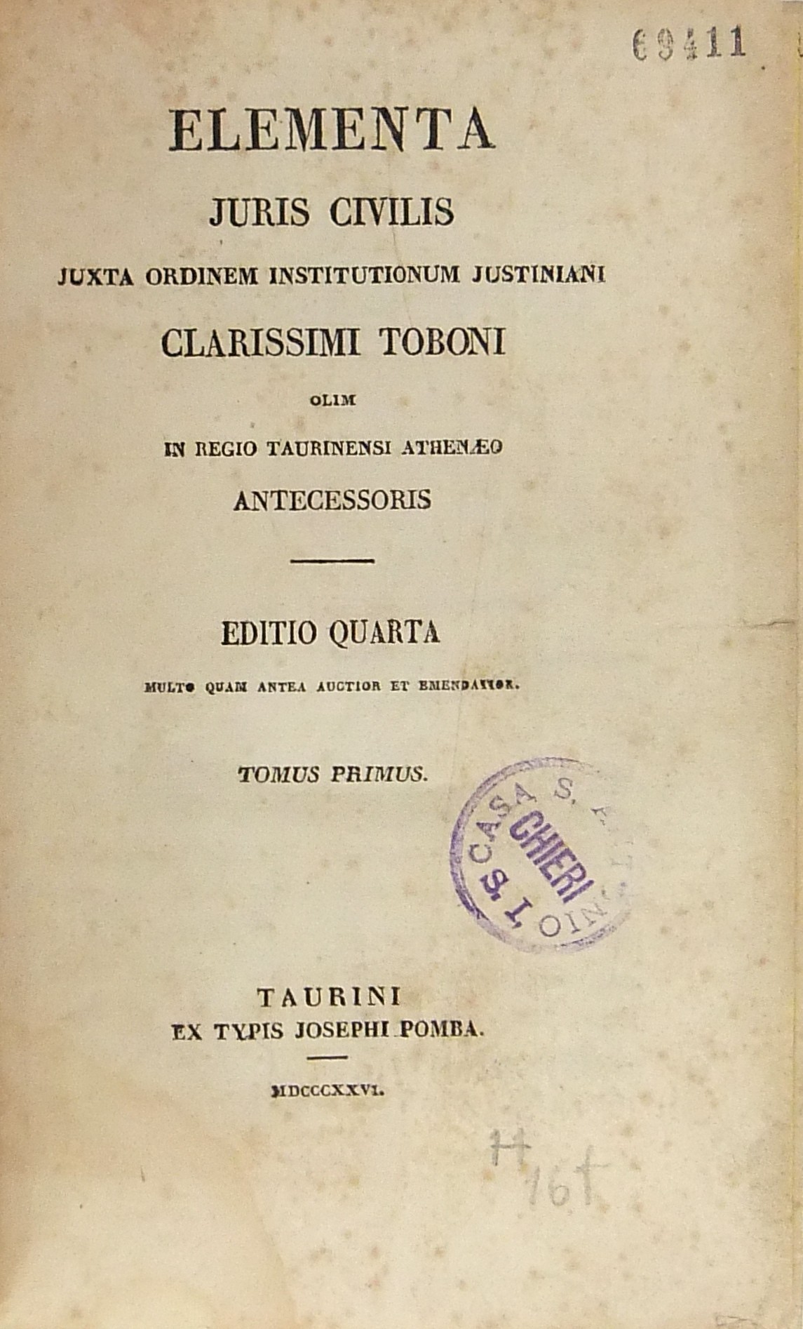 Elementa juris civilis juxta ordinem institutionum