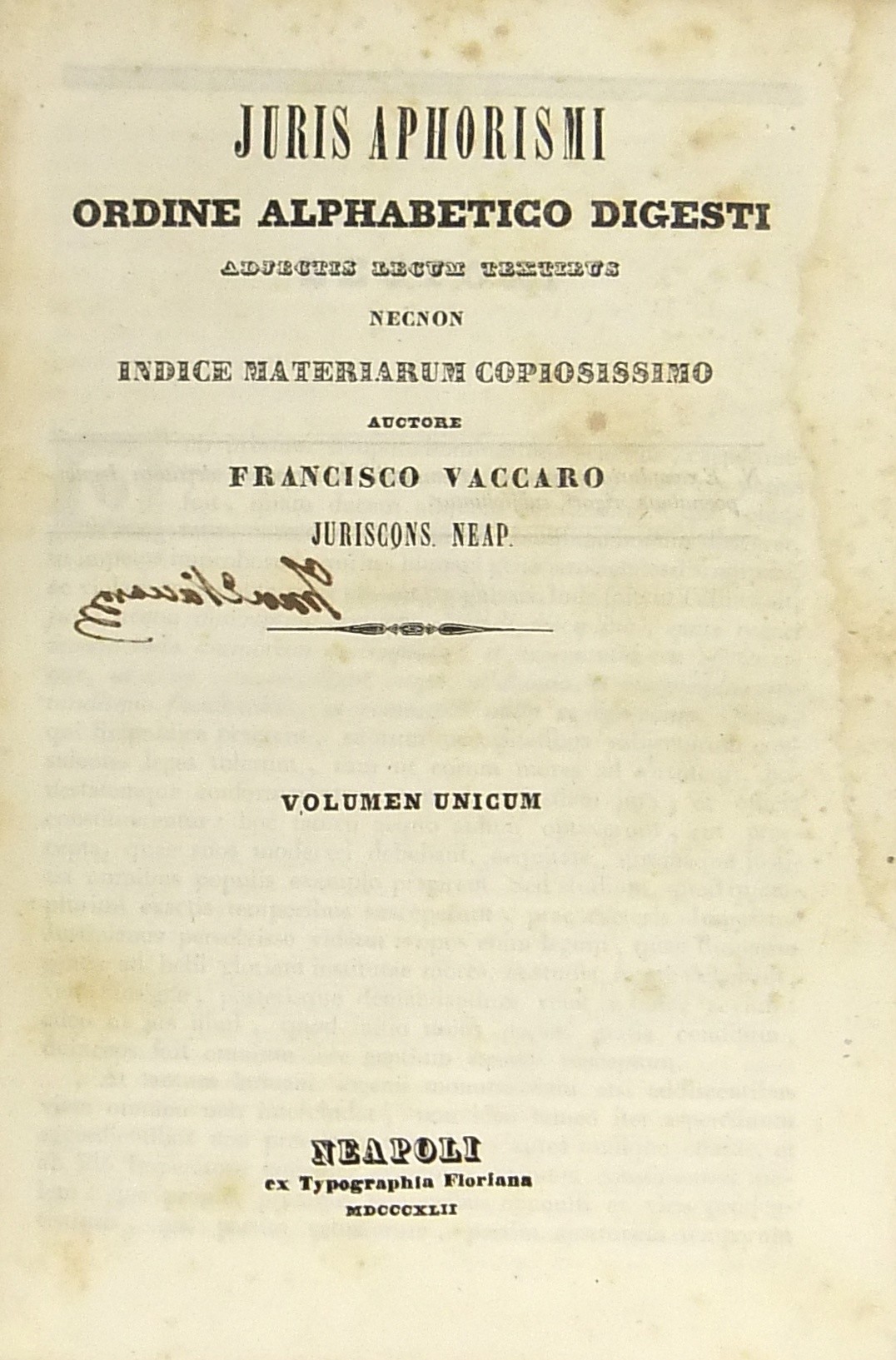 Juris aphorismi. Ordine alphabetico digesti adject