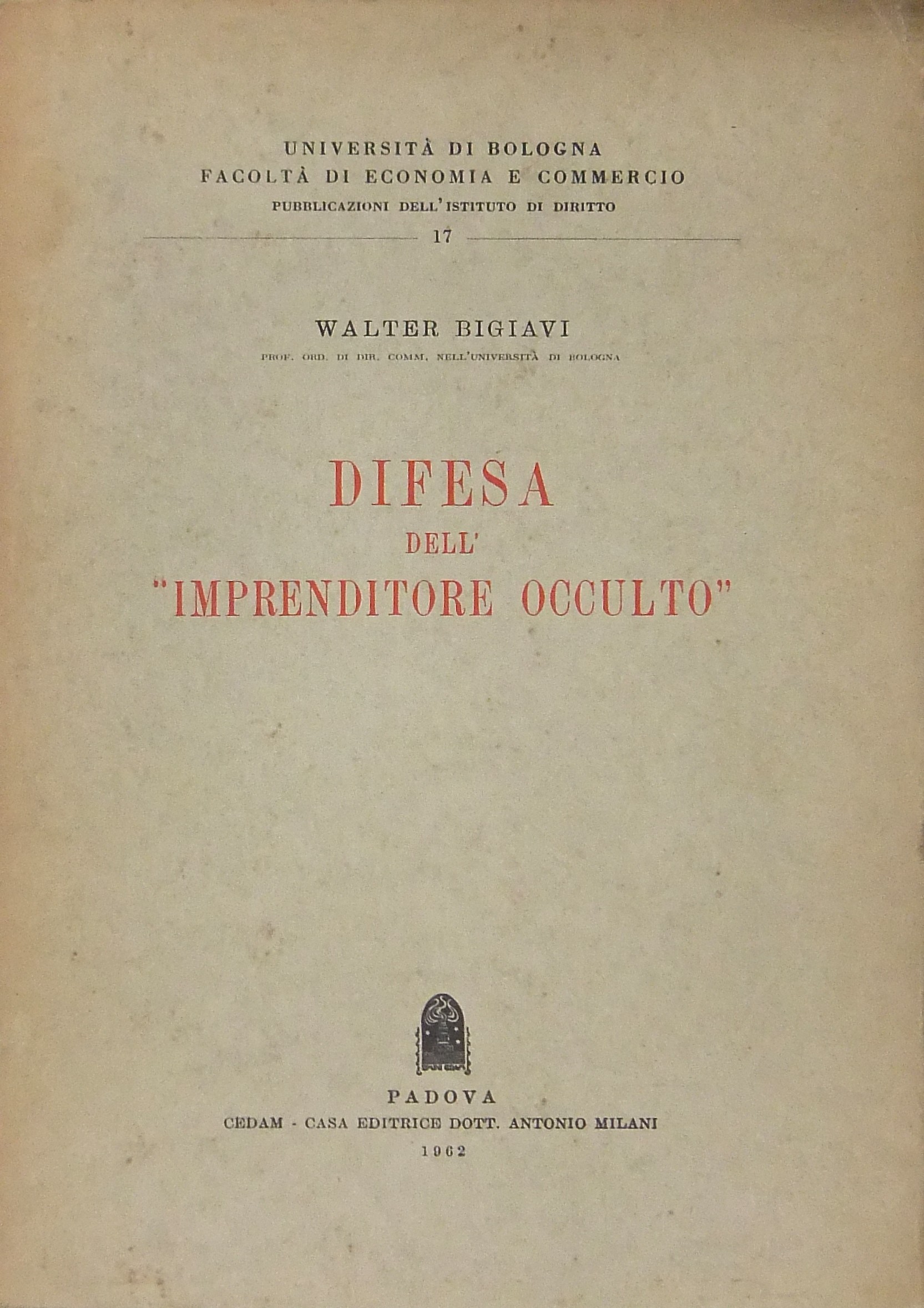 Difesa dell' imprenditore occulto