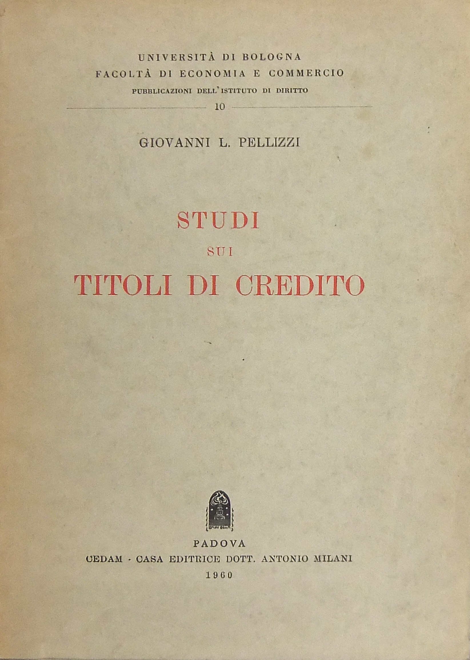 Studi sui titoli di credito
