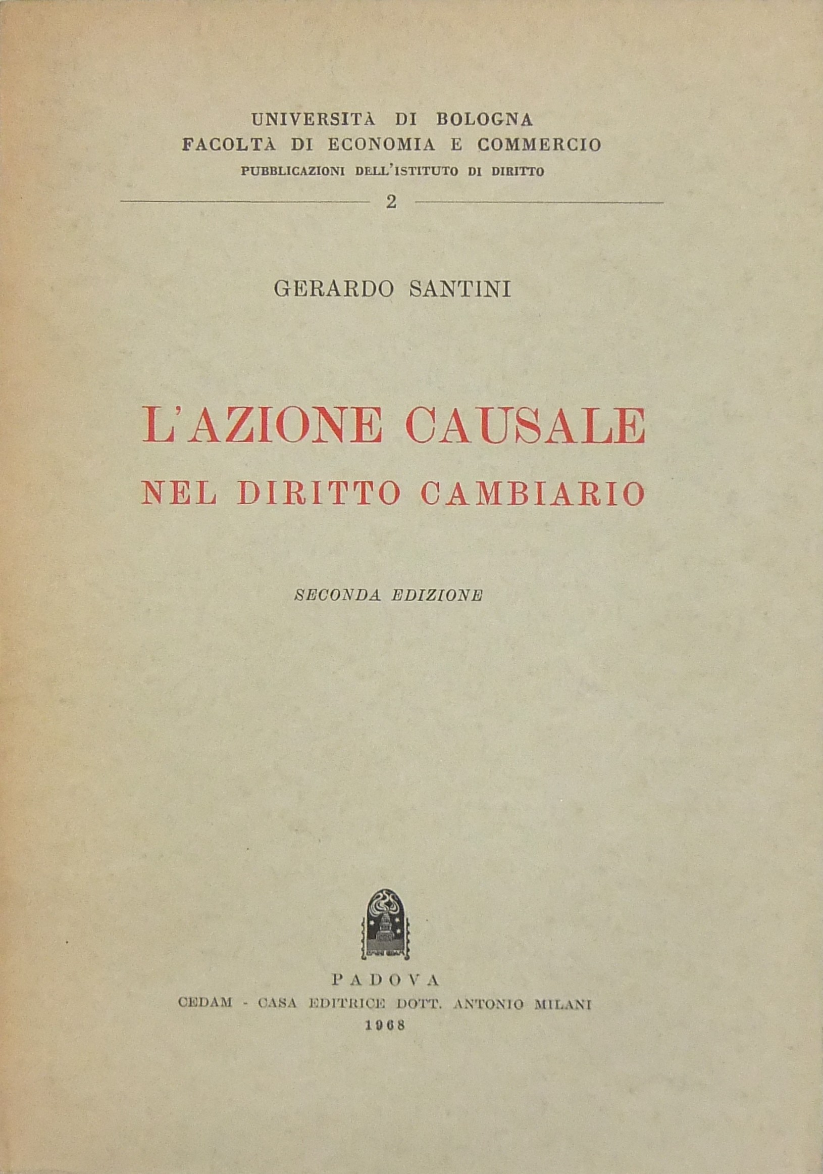 L'azione causale nel diritto cambiario
