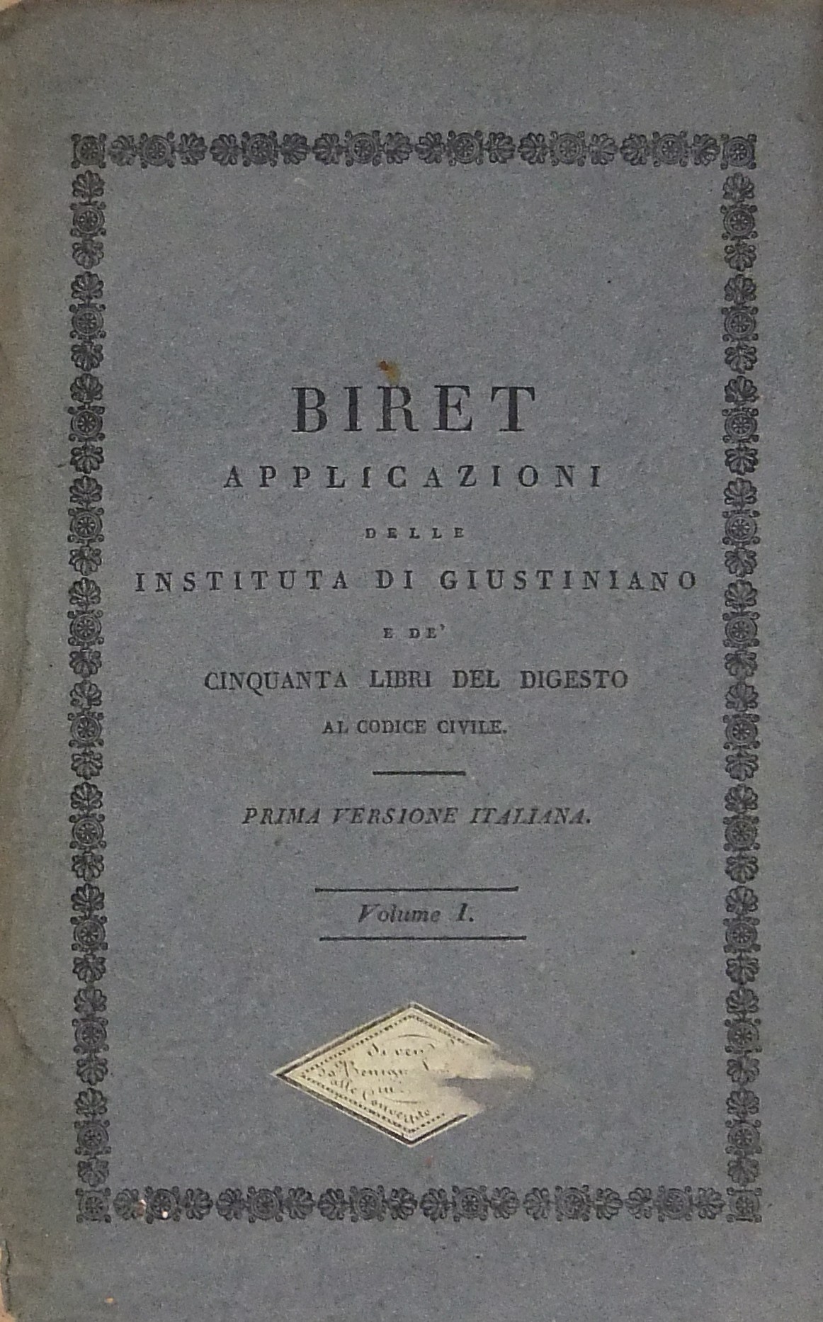 Applicazioni delle Instituta di Giustiniano e de'