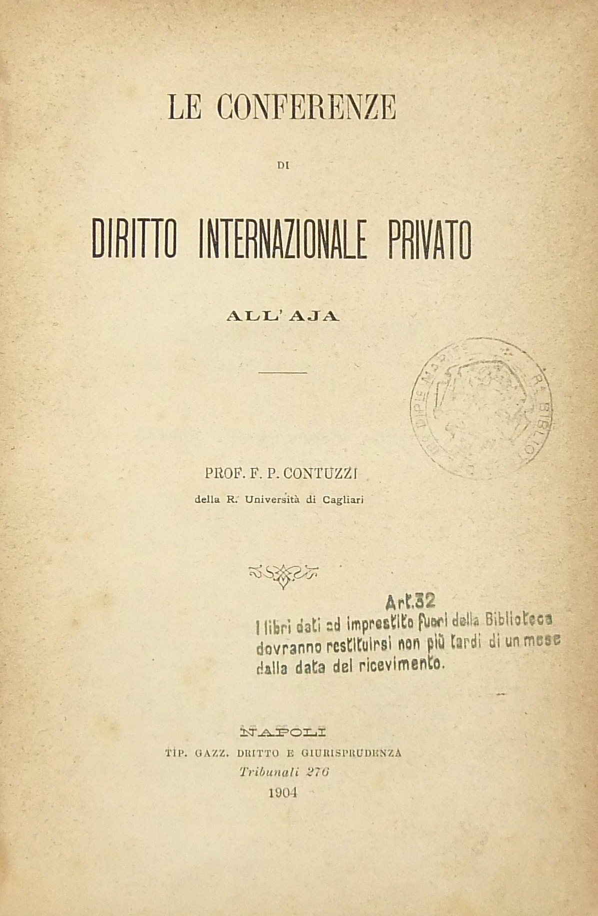Le conferenze di diritto internazionale privato al