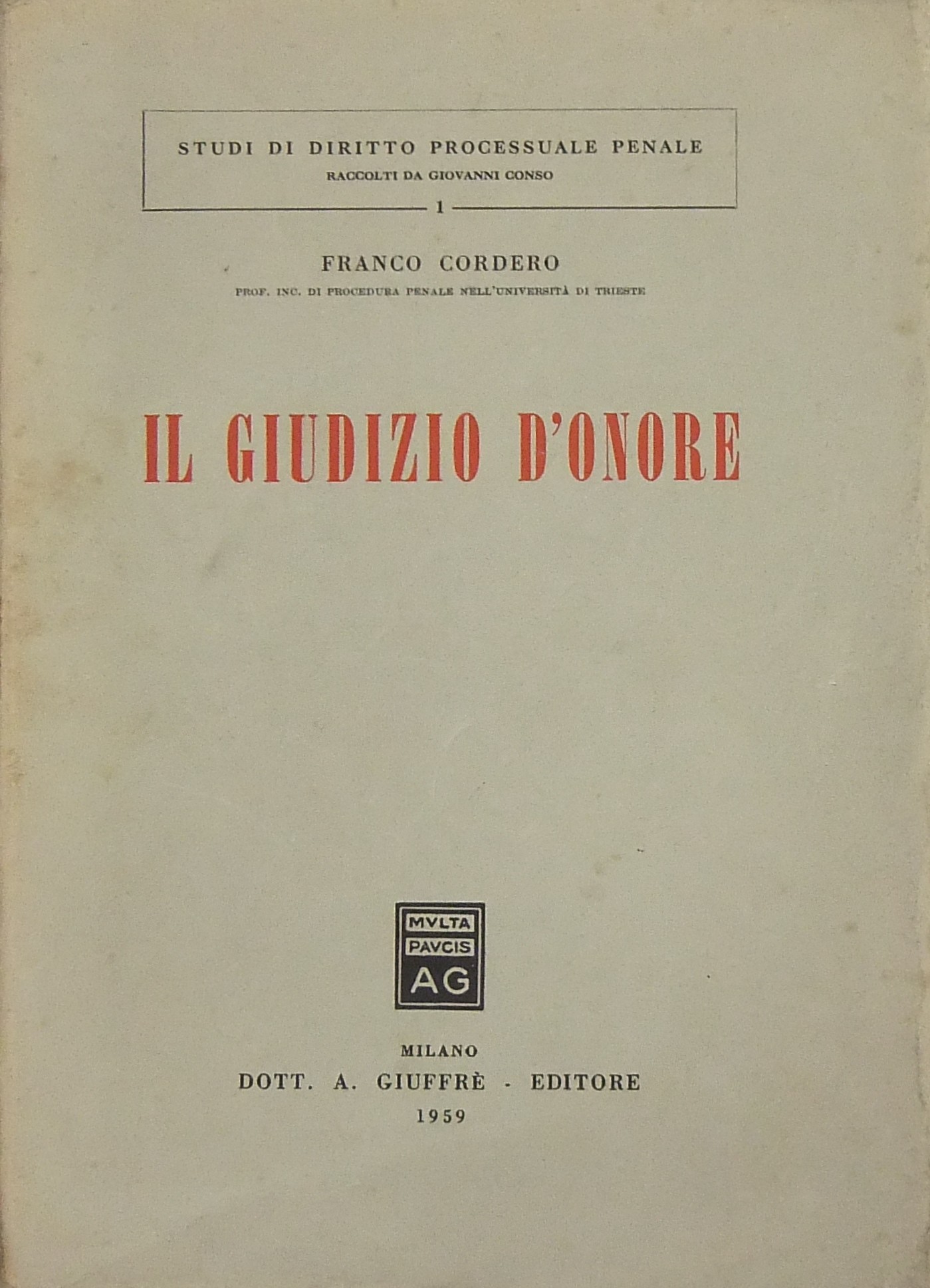 Il giudizio d'onore