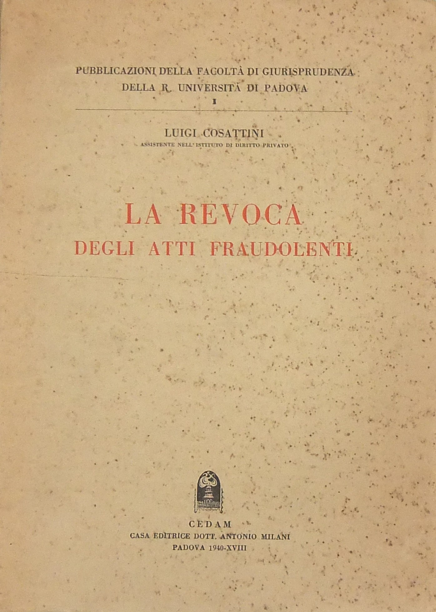 La revoca degli atti fraudolenti