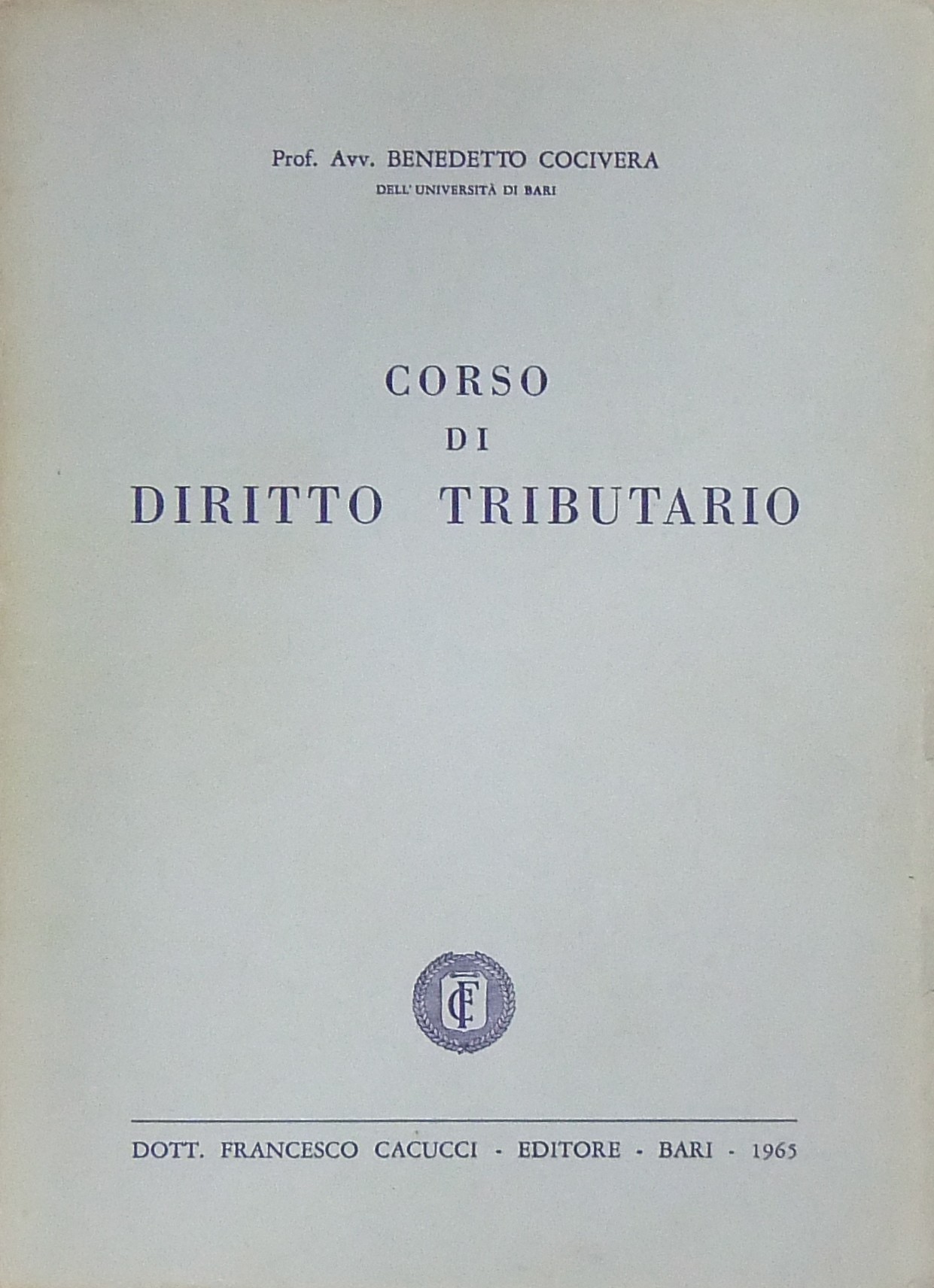 Corso di diritto tributario