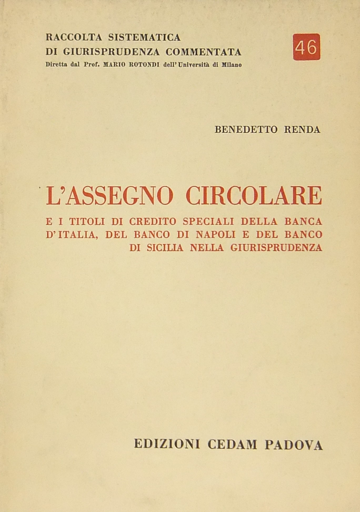 L'assegno circolare e i titoli di credito speciali