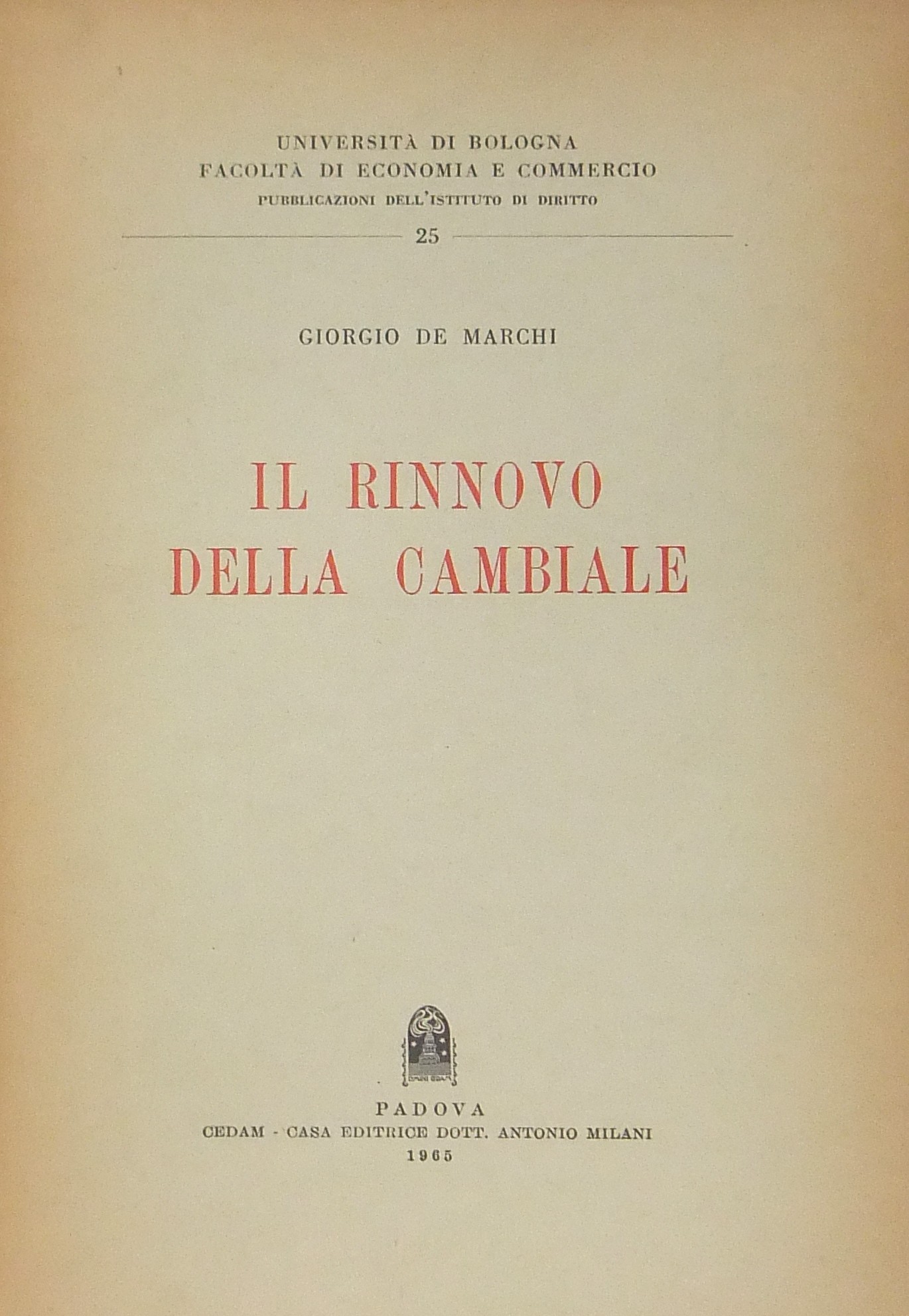 Il rinnovo della cambiale