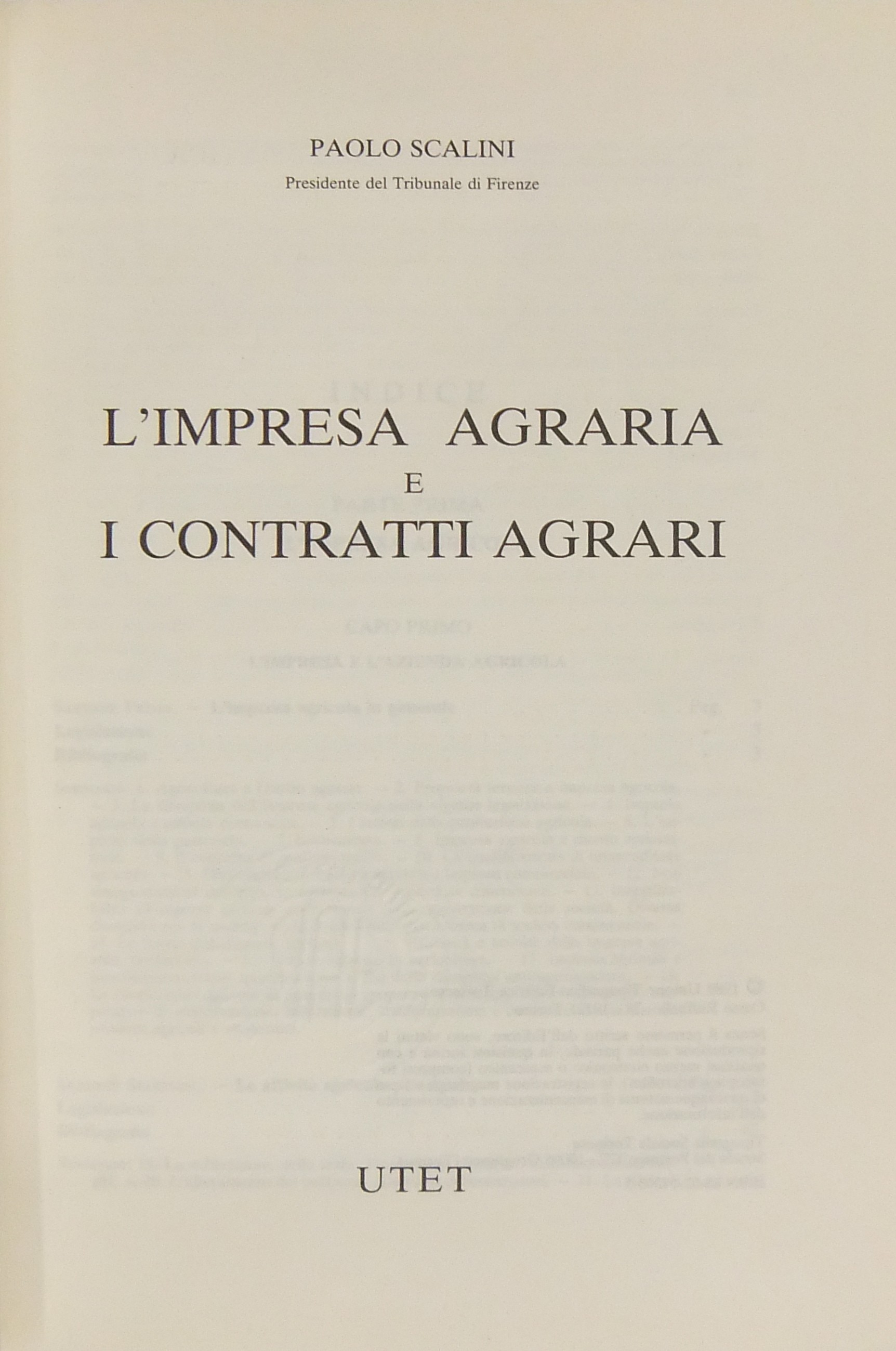 L'impresa agraria e i contratti agrari