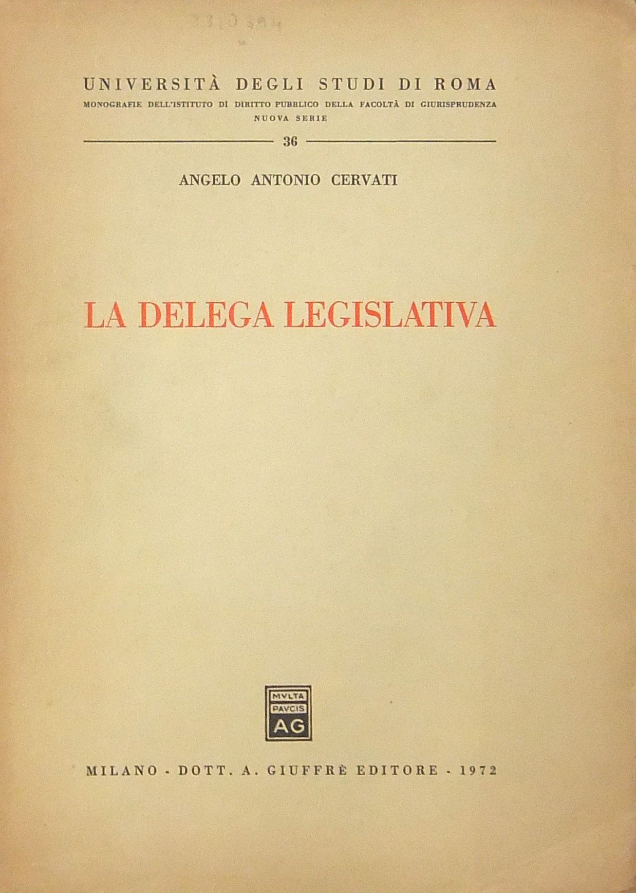 La delega legislativa