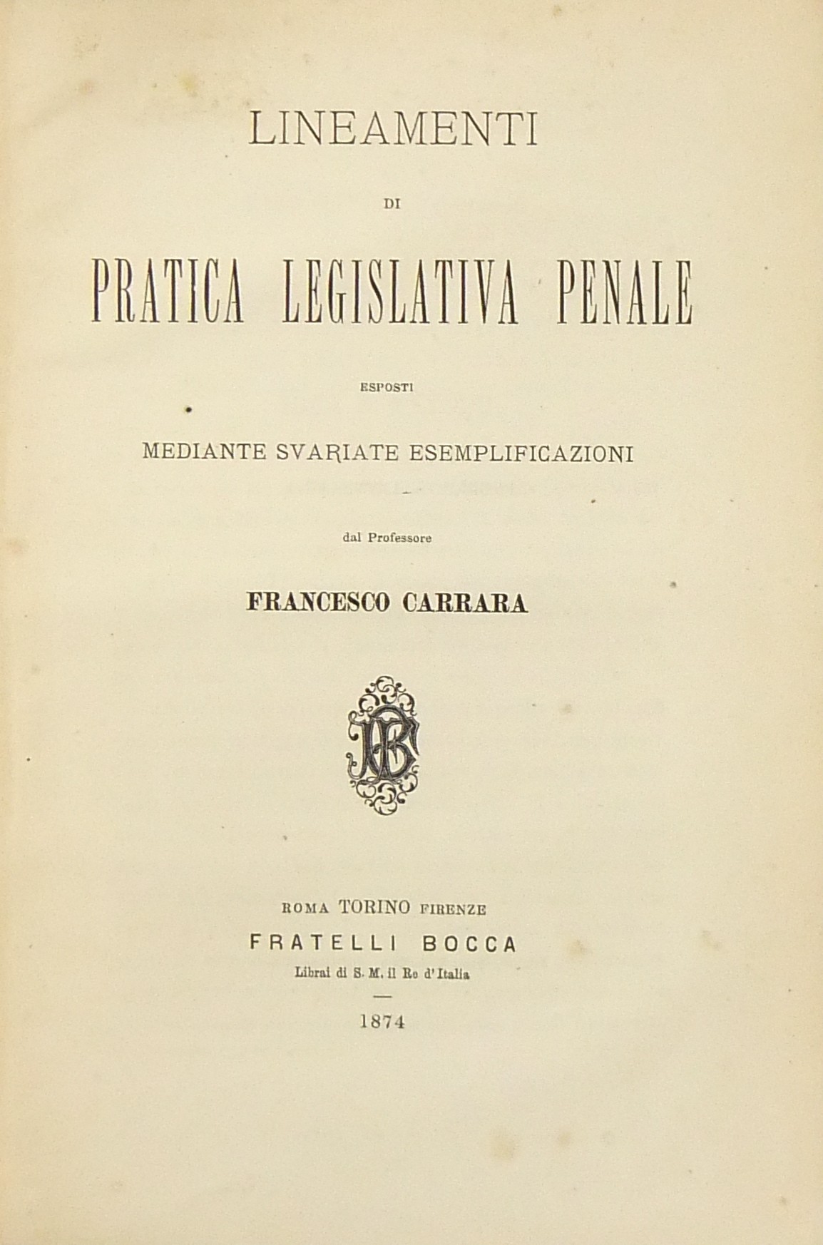 Lineamenti di pratica legislativa penale