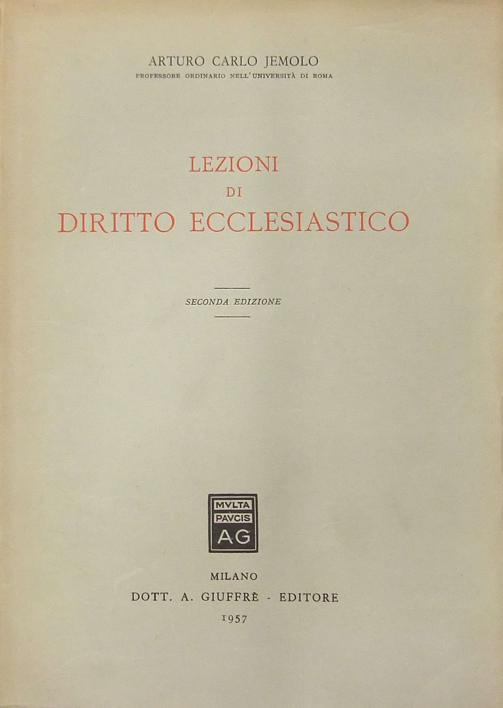 Lezioni di diritto ecclesiastico