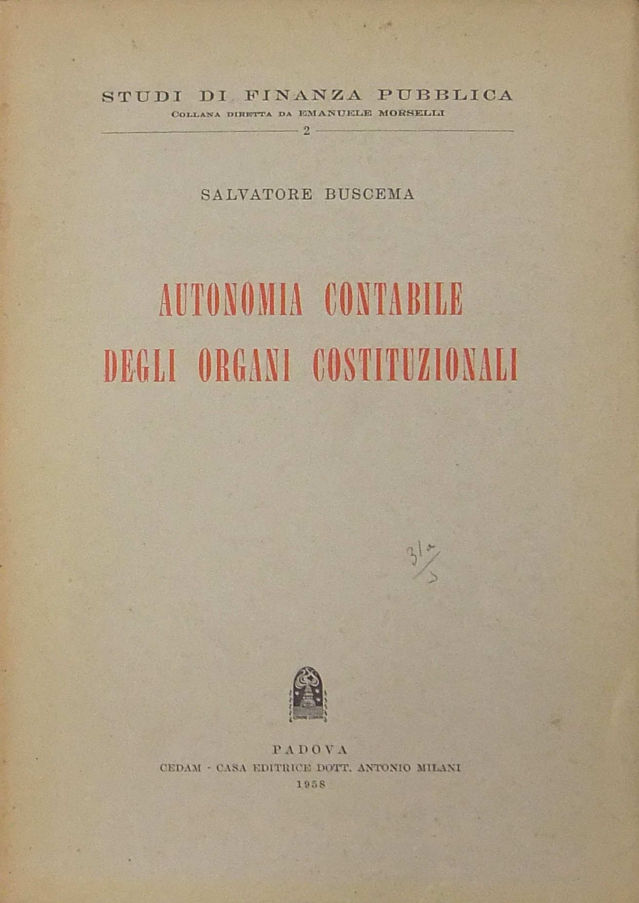 Autonomia contabile degli organi costituzionali