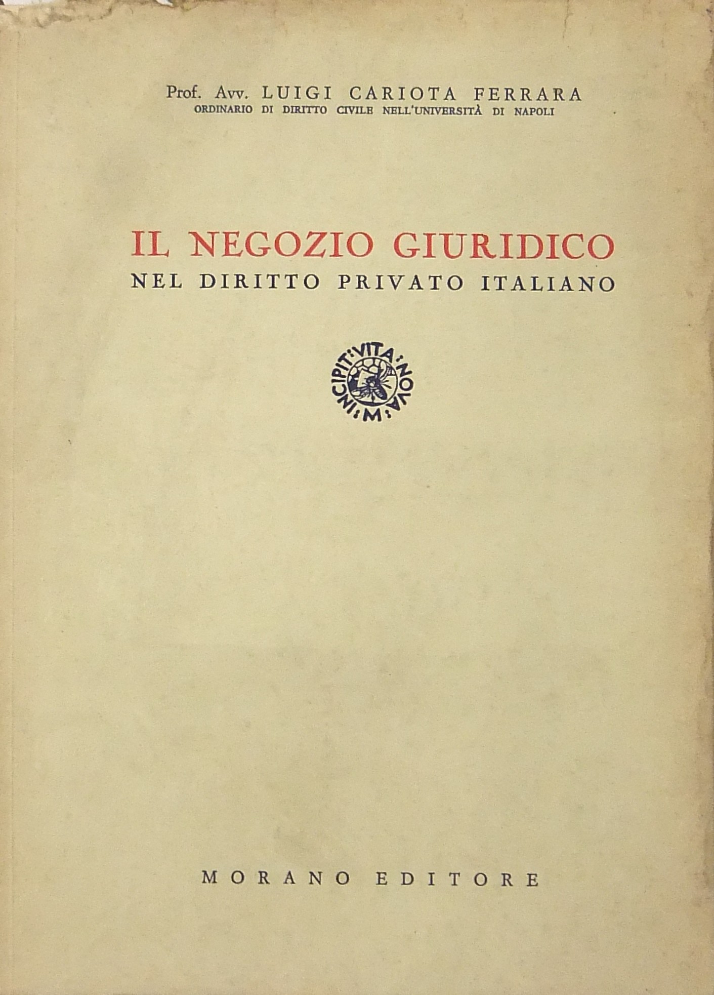 Il negozio giuridico nel diritto privato italiano