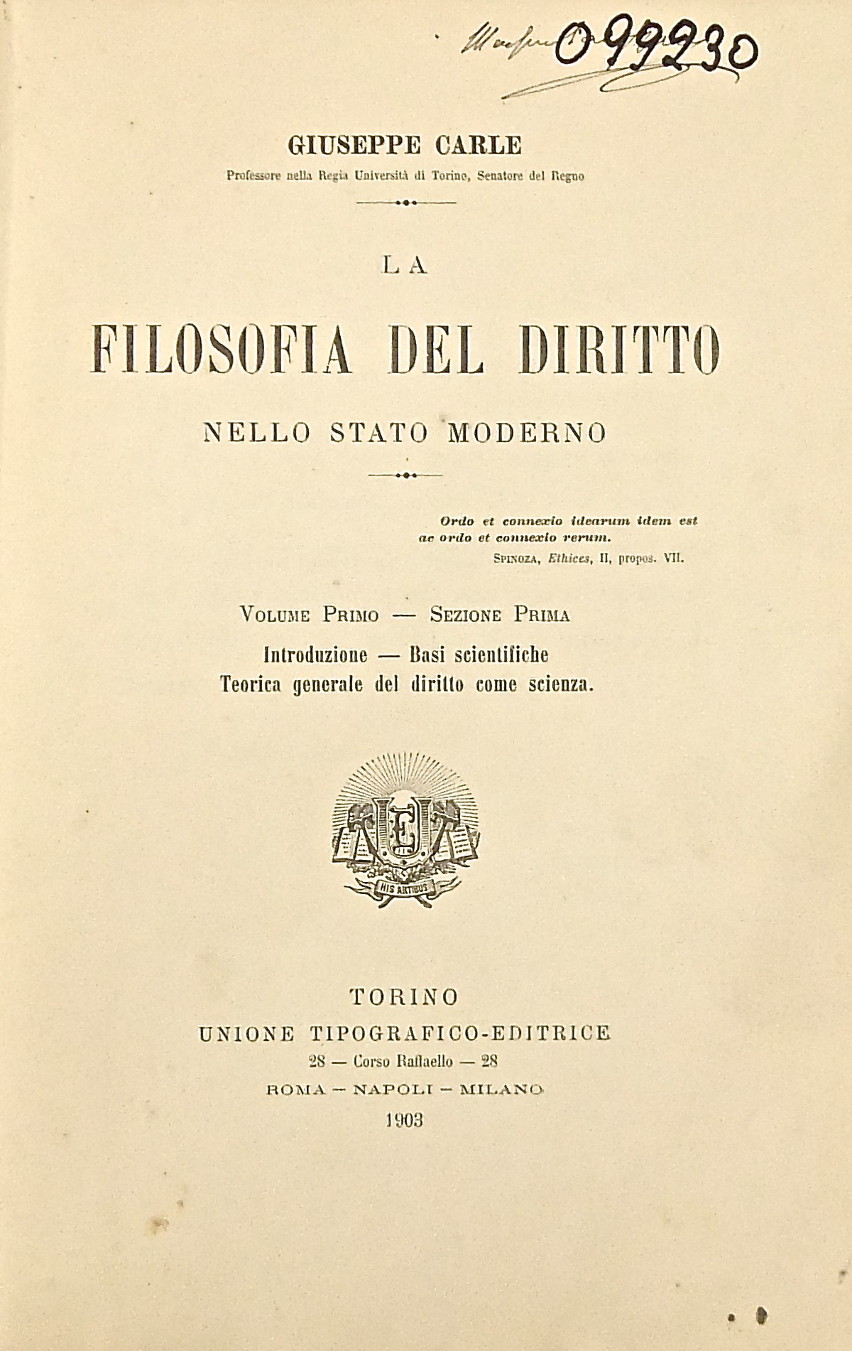 La filosofia del diritto nello Stato moderno. Vol.