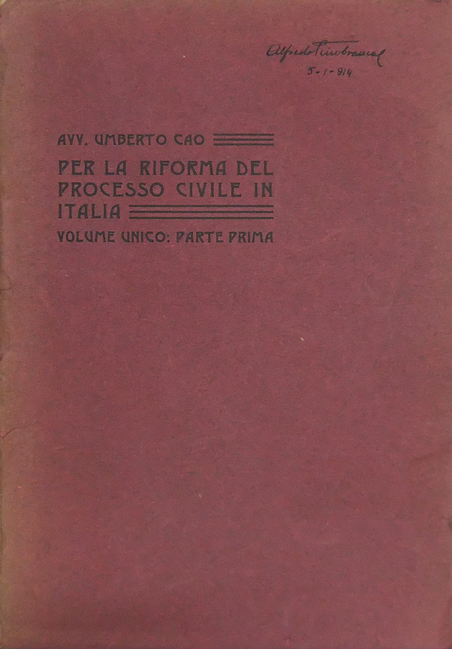 Per la riforma del processo civile in Italia. Rice