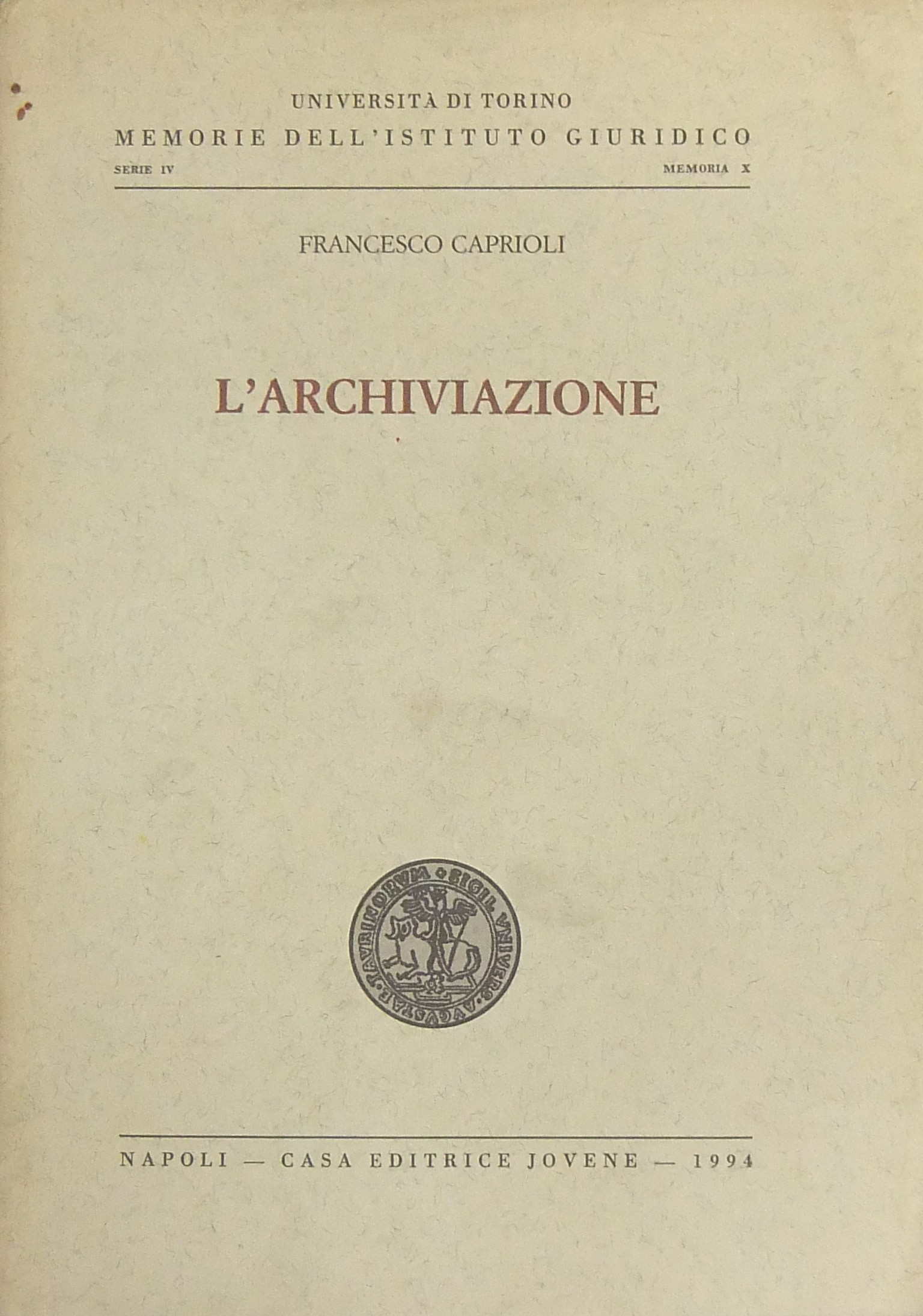 L'archiviazione