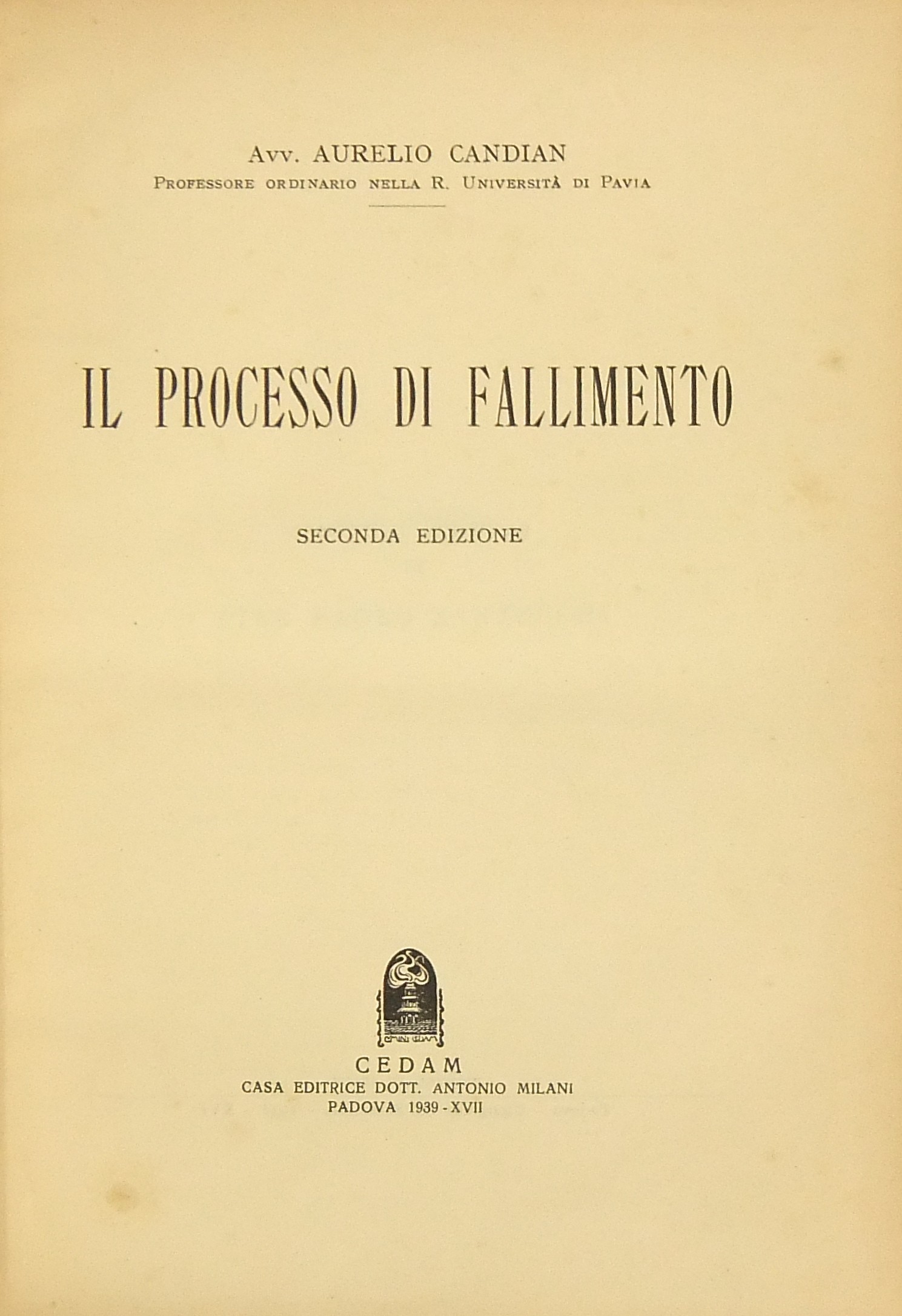 Il processo di fallimento. Programma di un corso