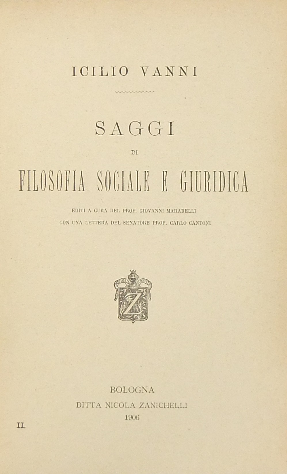Saggi di filosofia sociale e giuridica. Editi a cu