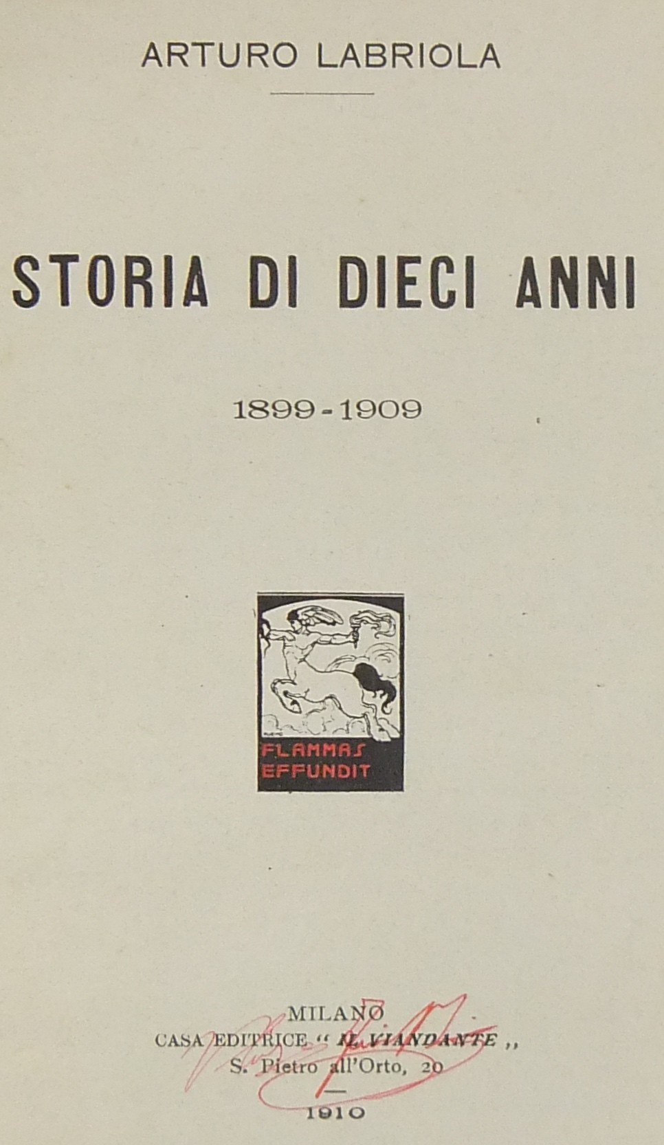 Storia di dieci anni (1899-1909)