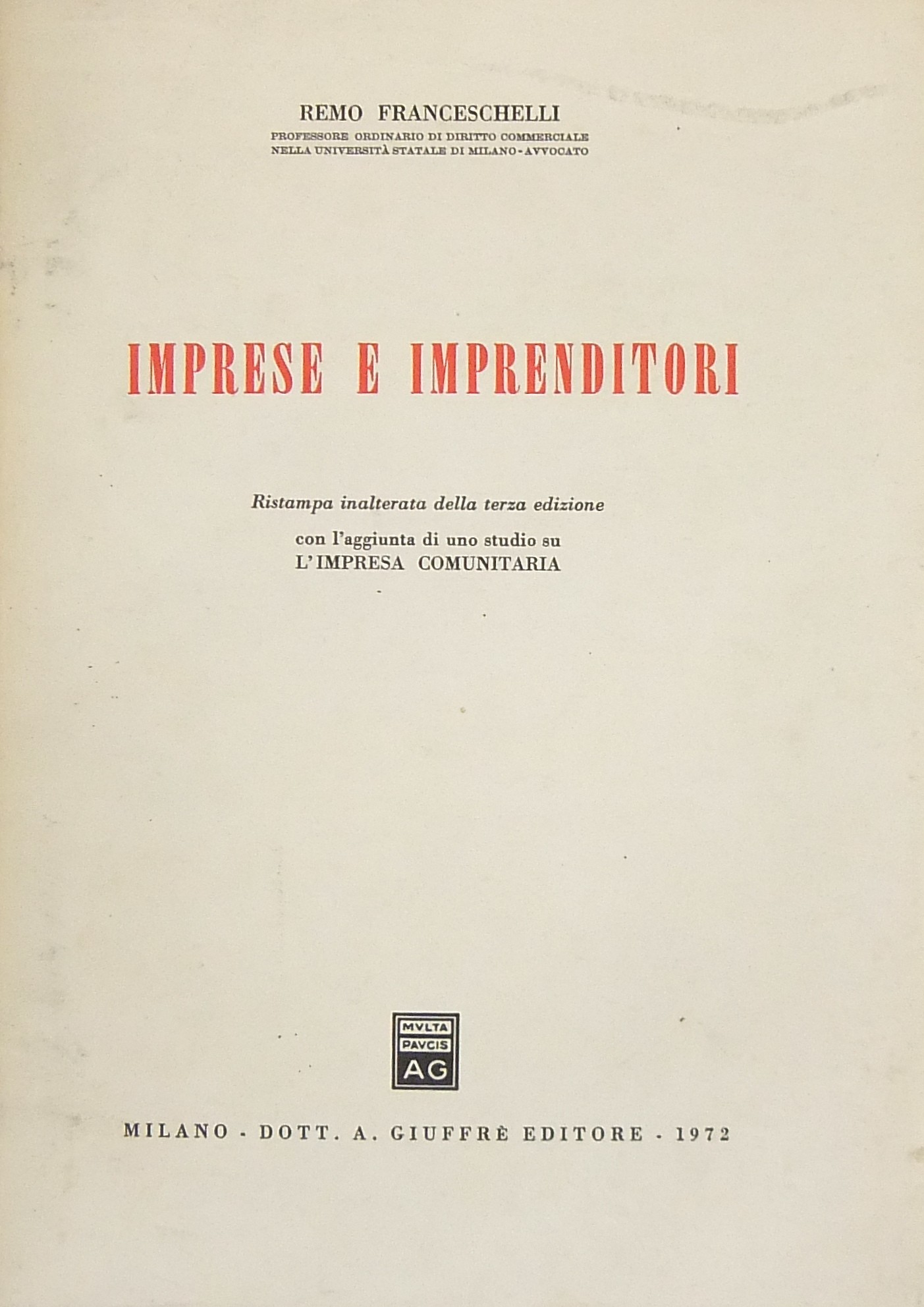 Imprese e imprenditori