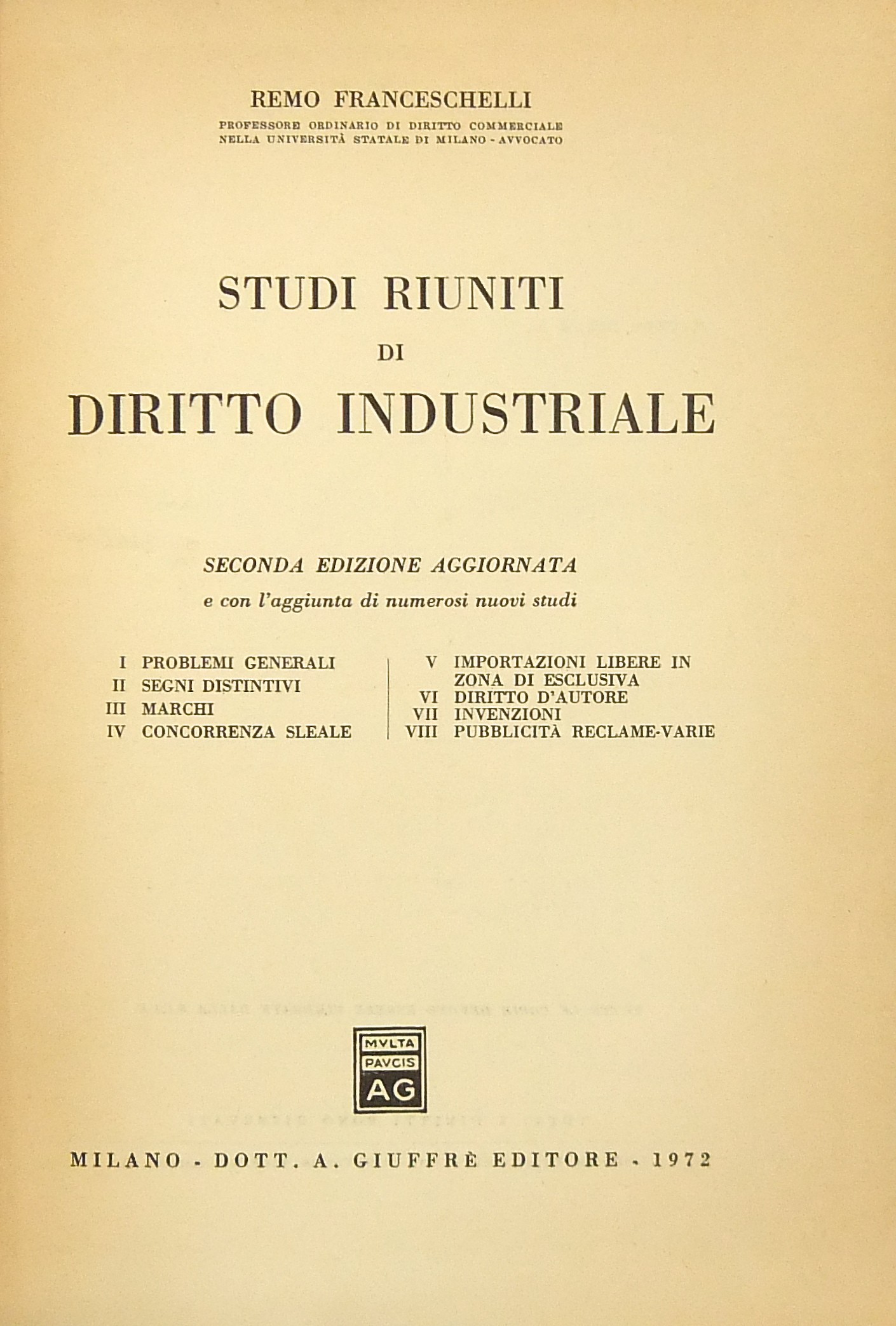 Studi riuniti di diritto industriale