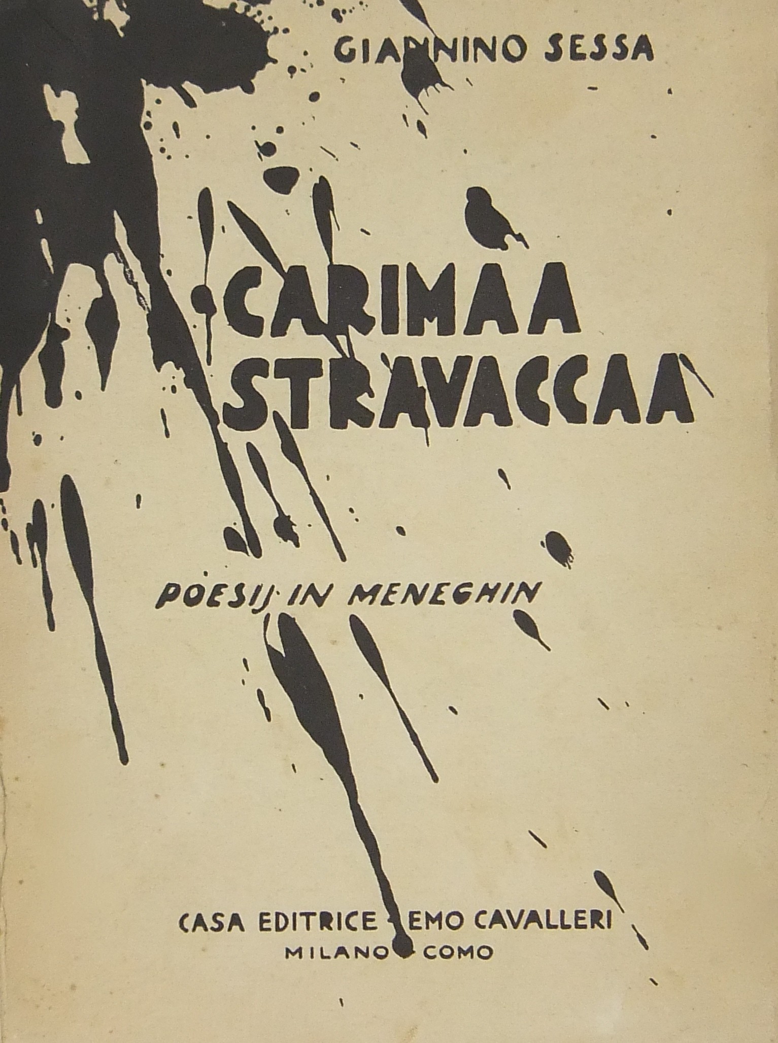 Carimaa stravacca. Poesij in meneghin. Copertina d