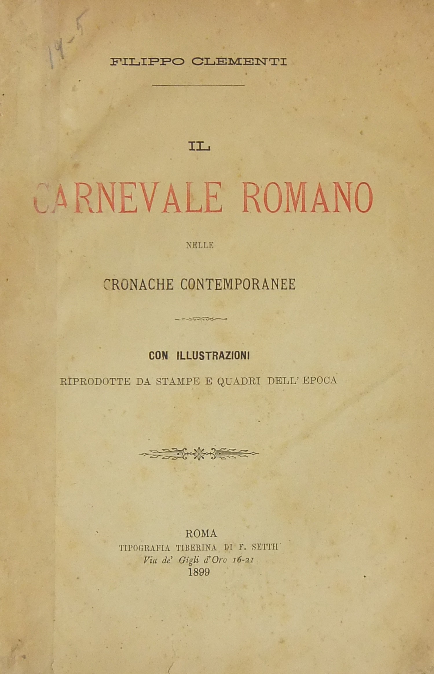 Il Carnevale romano nelle cronache contemporanee.